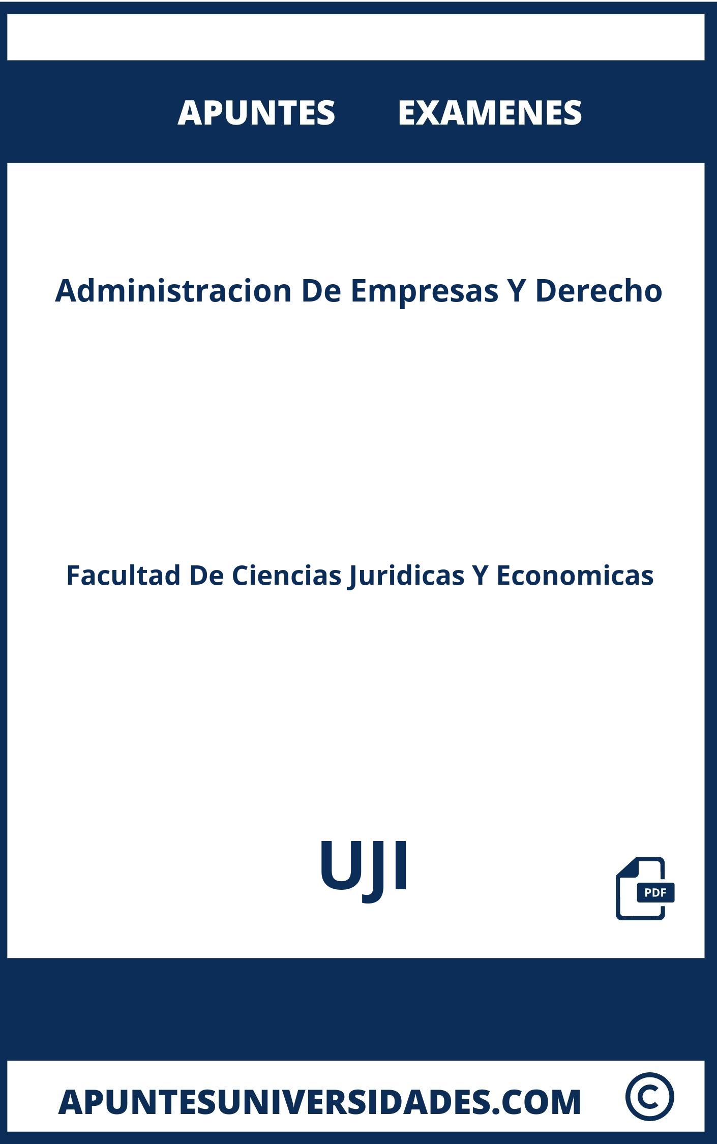 Administracion De Empresas Y Derecho UJI Examenes Apuntes