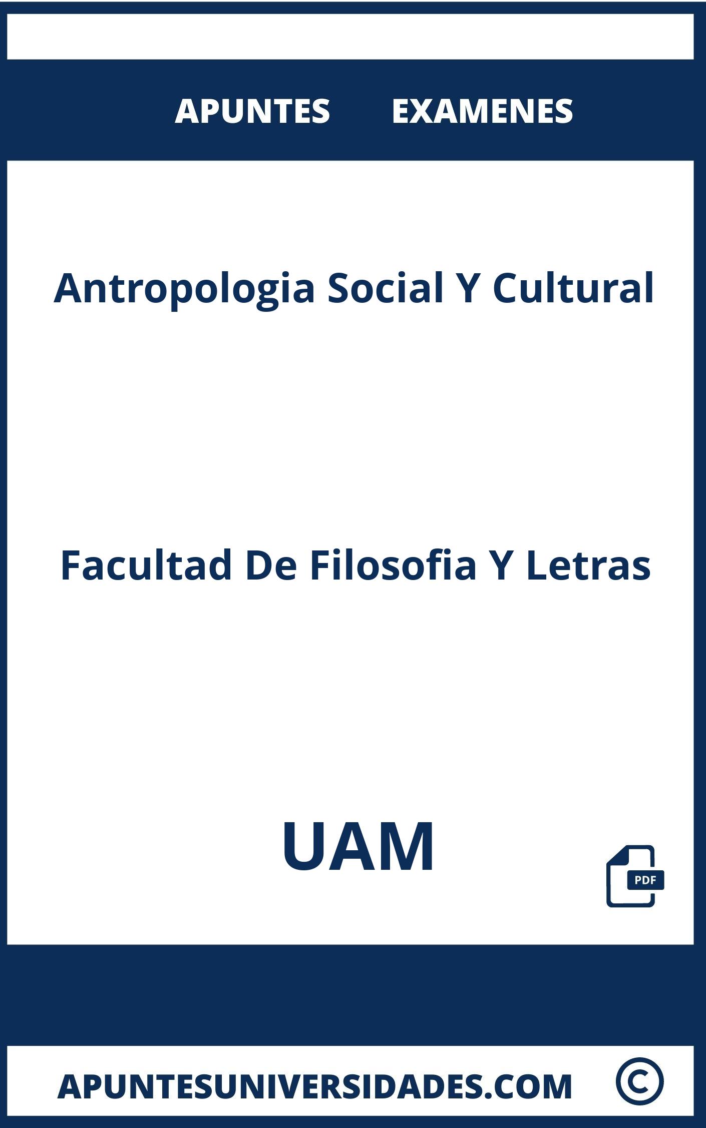 Apuntes Antropologia Social Y Cultural UAM y Examenes