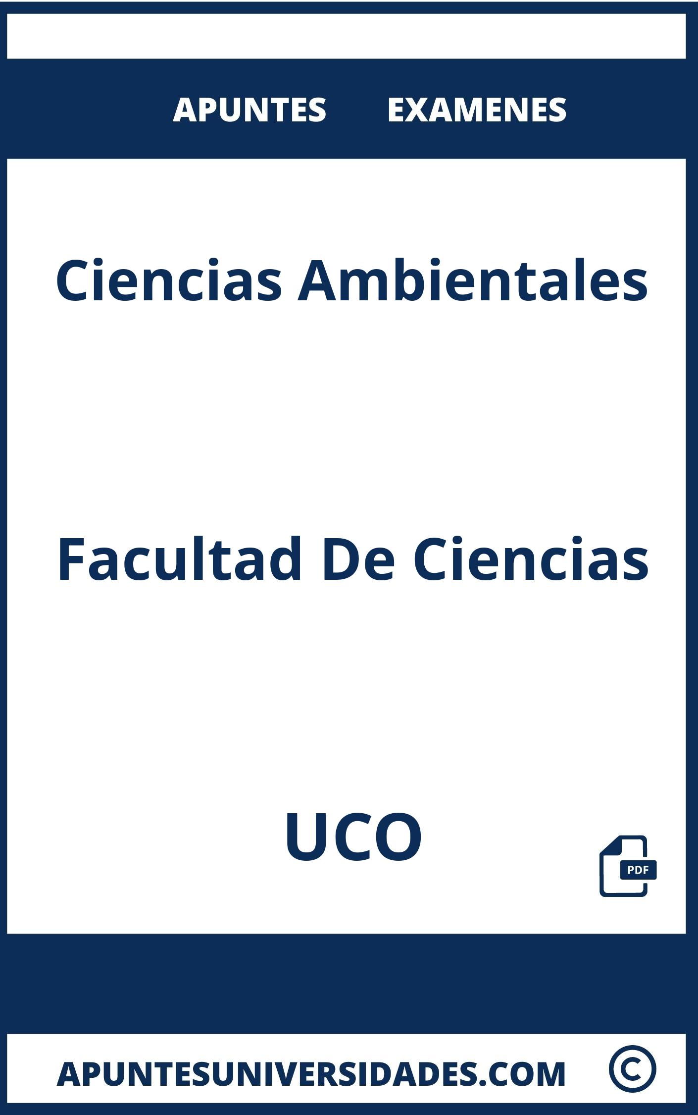 Apuntes Examenes Ciencias Ambientales UCO