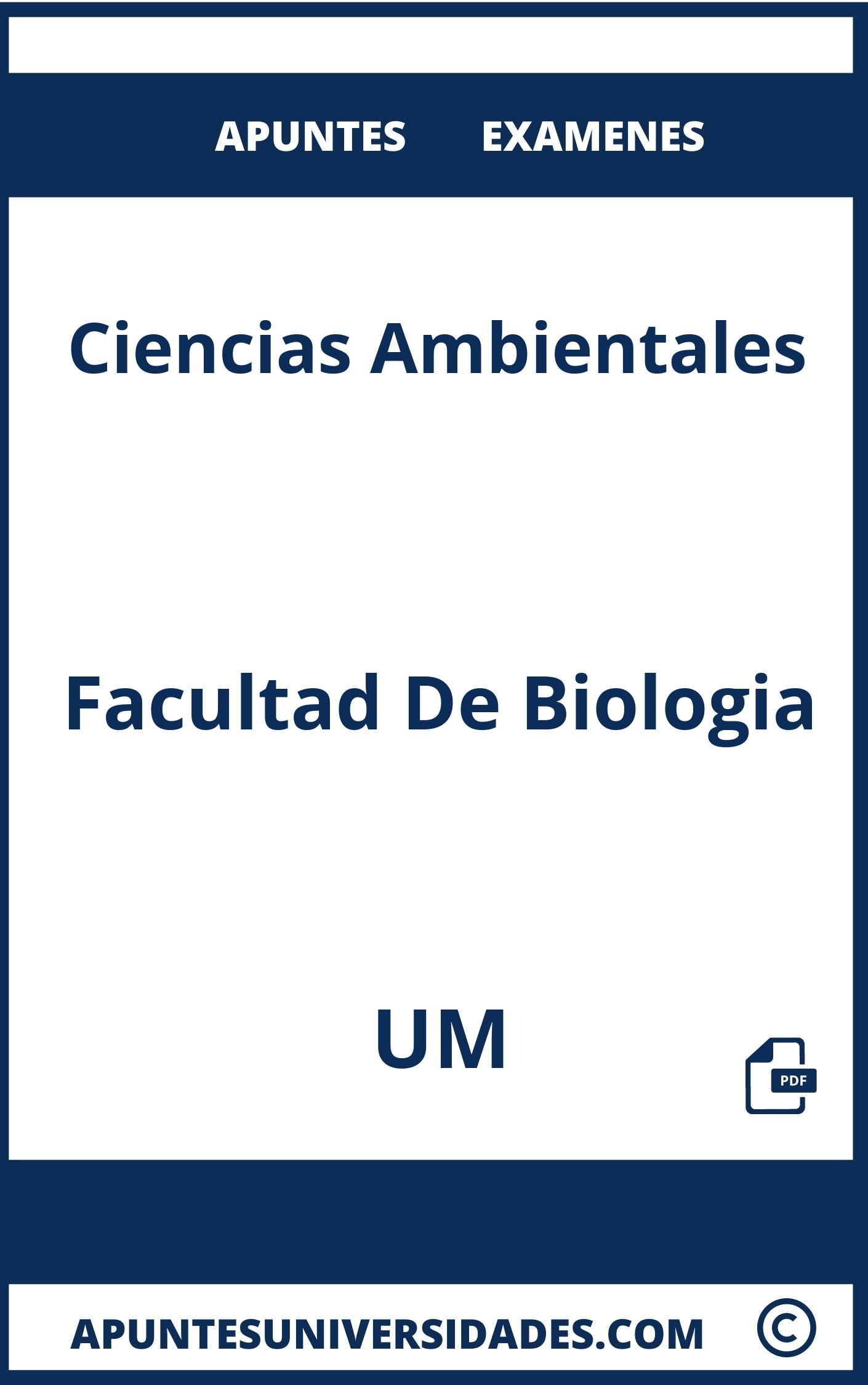 Examenes y Apuntes de Ciencias Ambientales UM