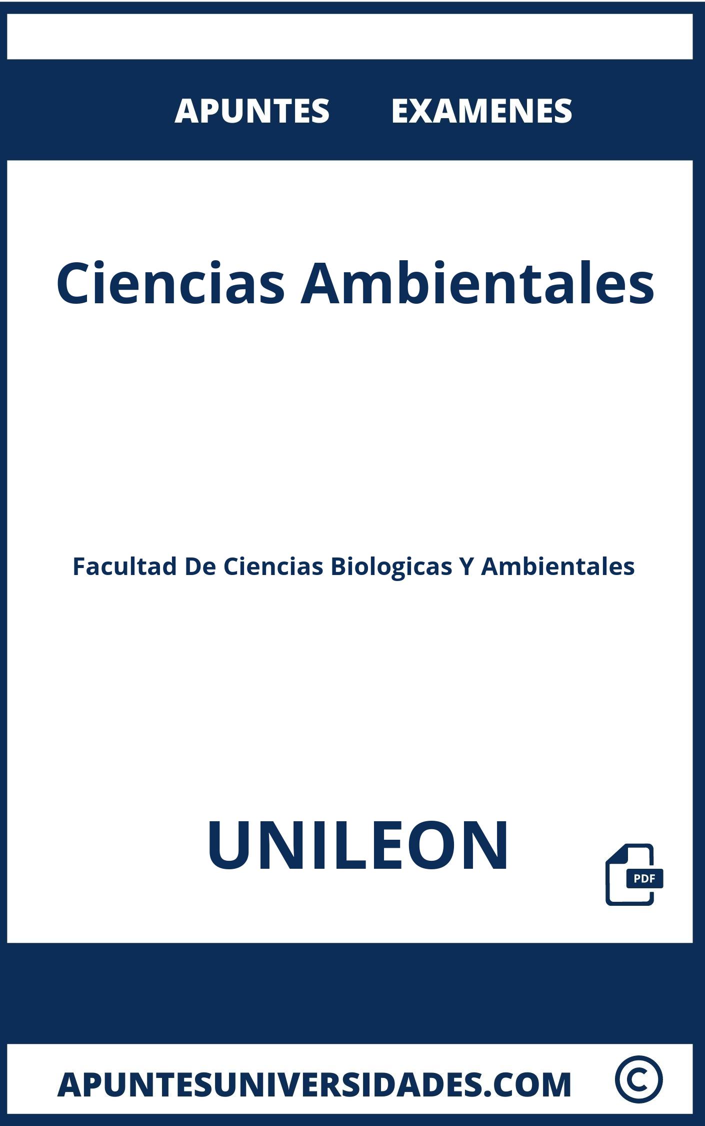 Examenes y Apuntes de Ciencias Ambientales UNILEON