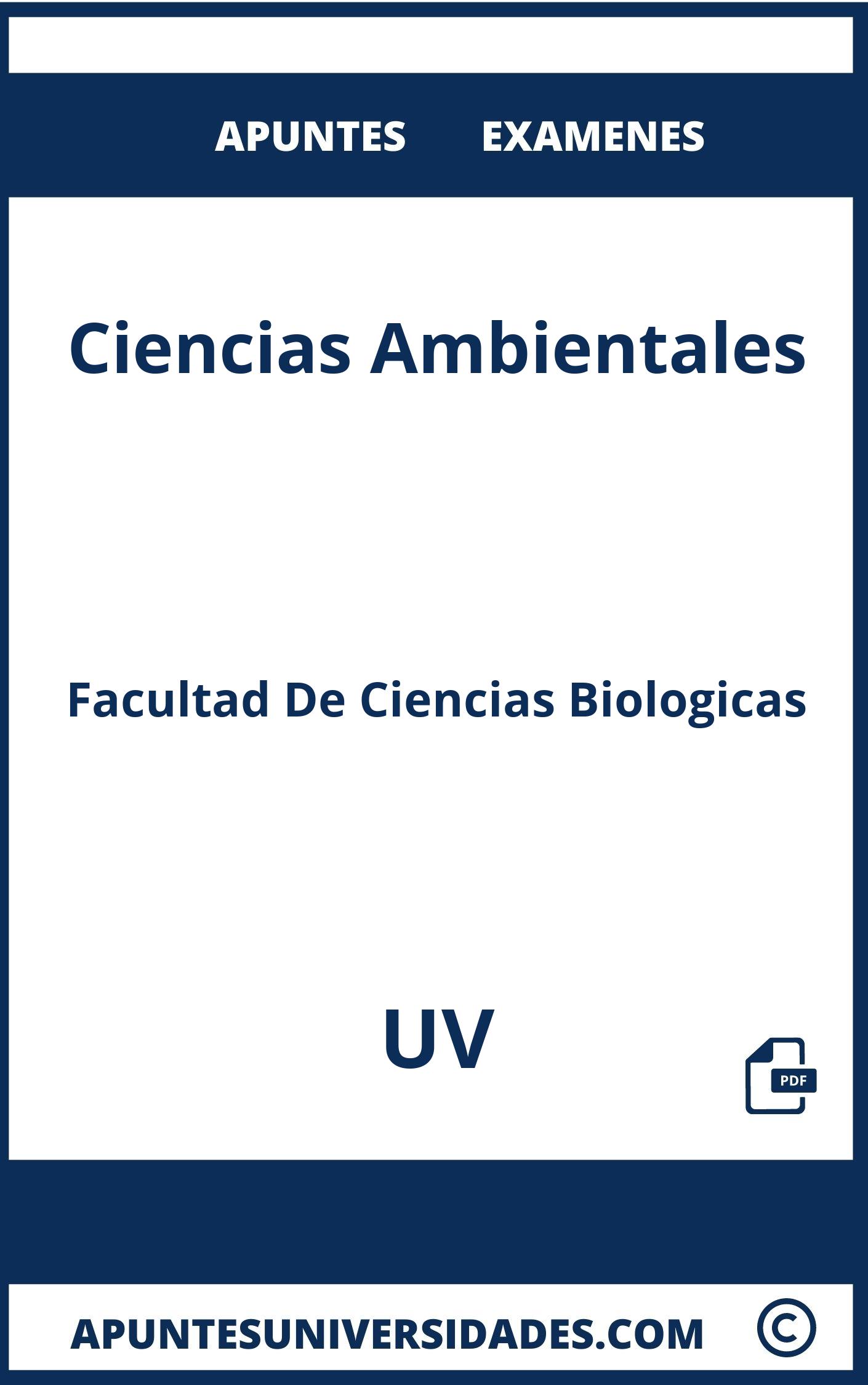 Apuntes Examenes Ciencias Ambientales UV