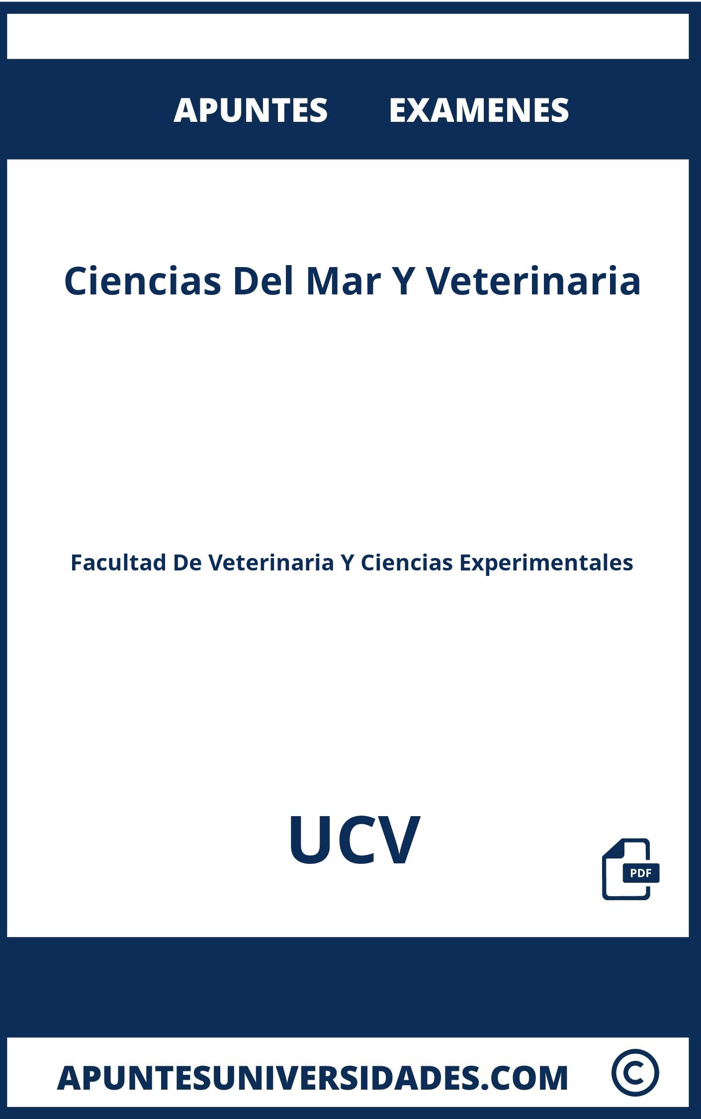 Apuntes Examenes Ciencias Del Mar Y Veterinaria UCV