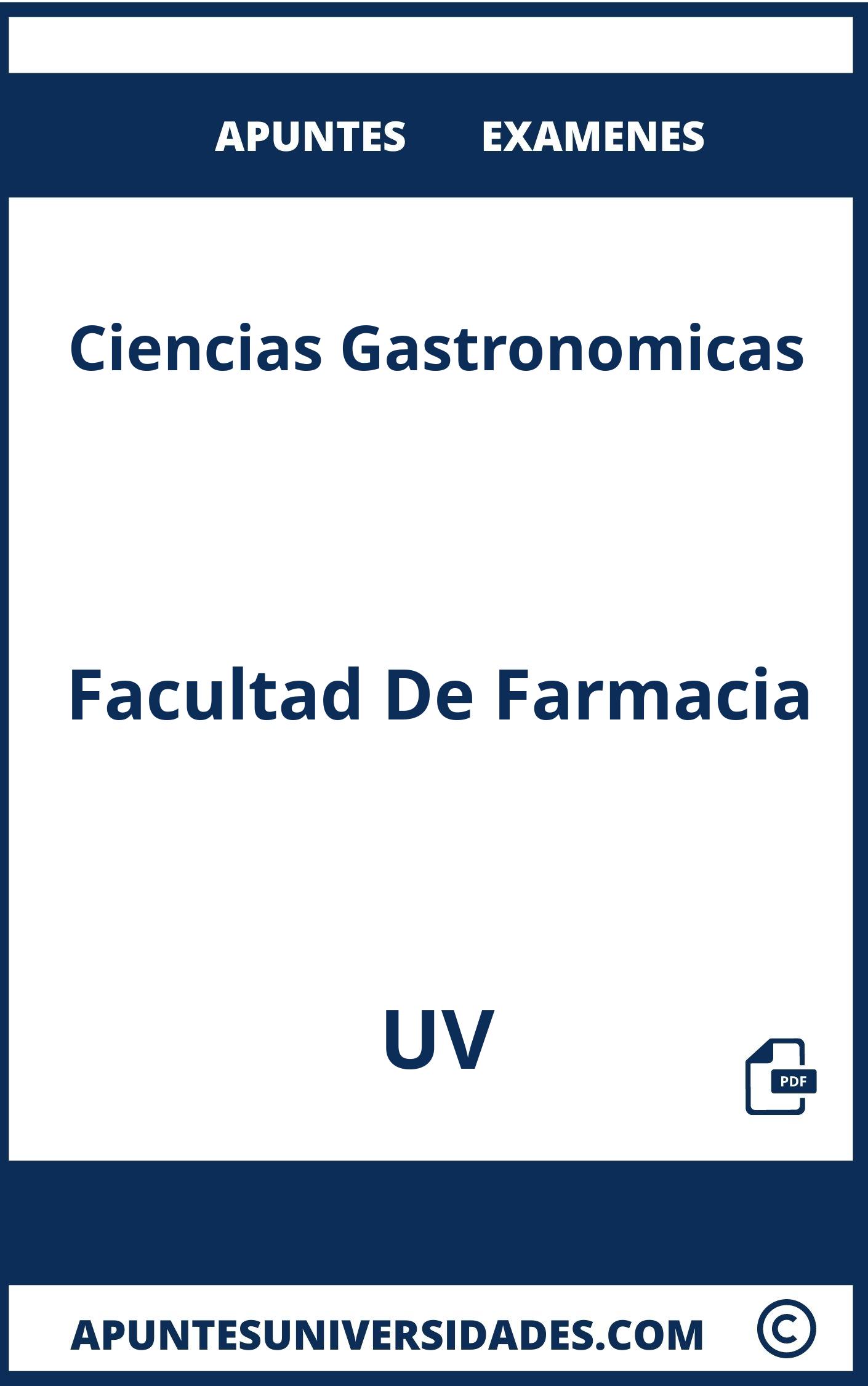 Apuntes y Examenes Ciencias Gastronomicas UV