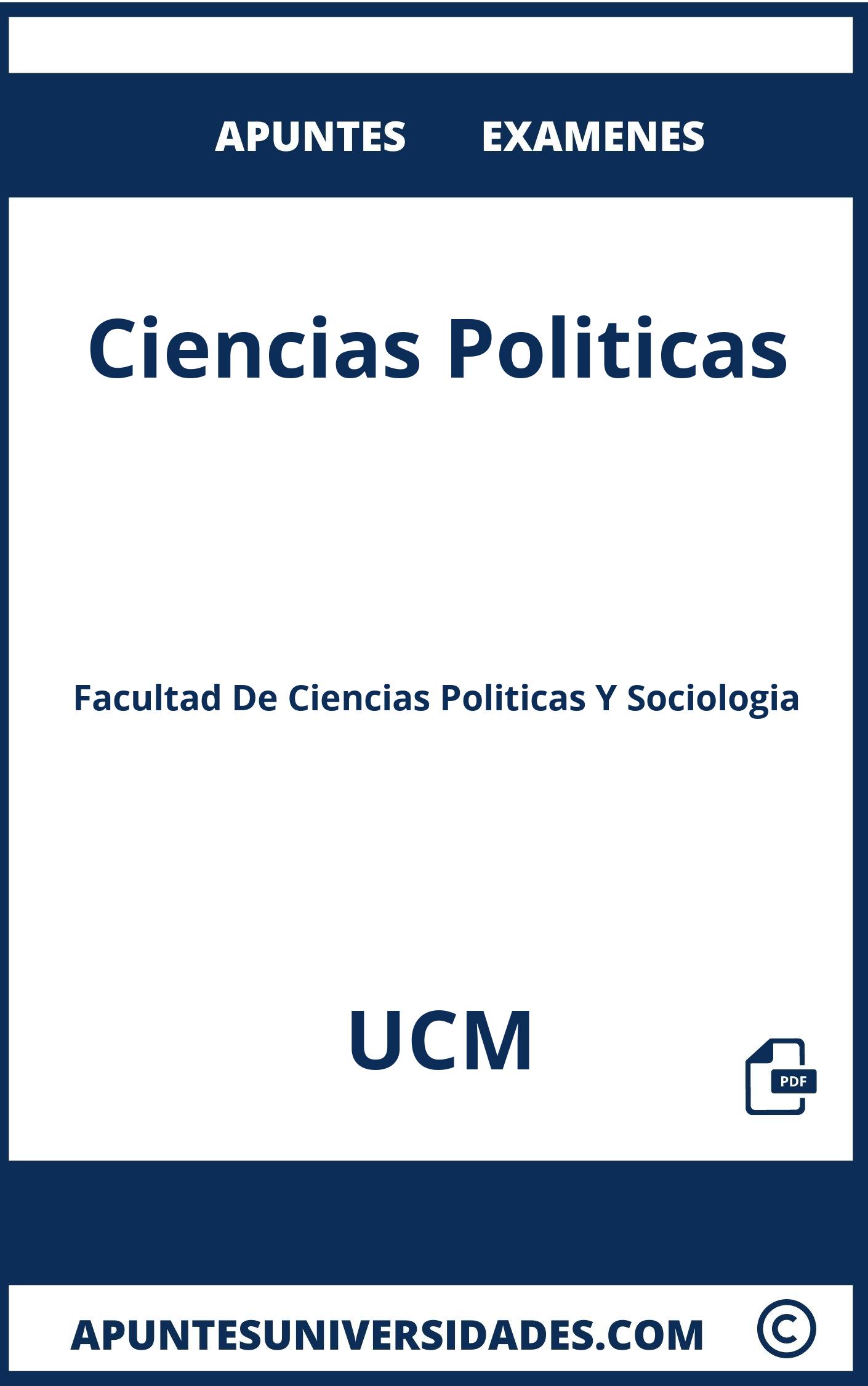 Apuntes y Examenes de Ciencias Politicas UCM