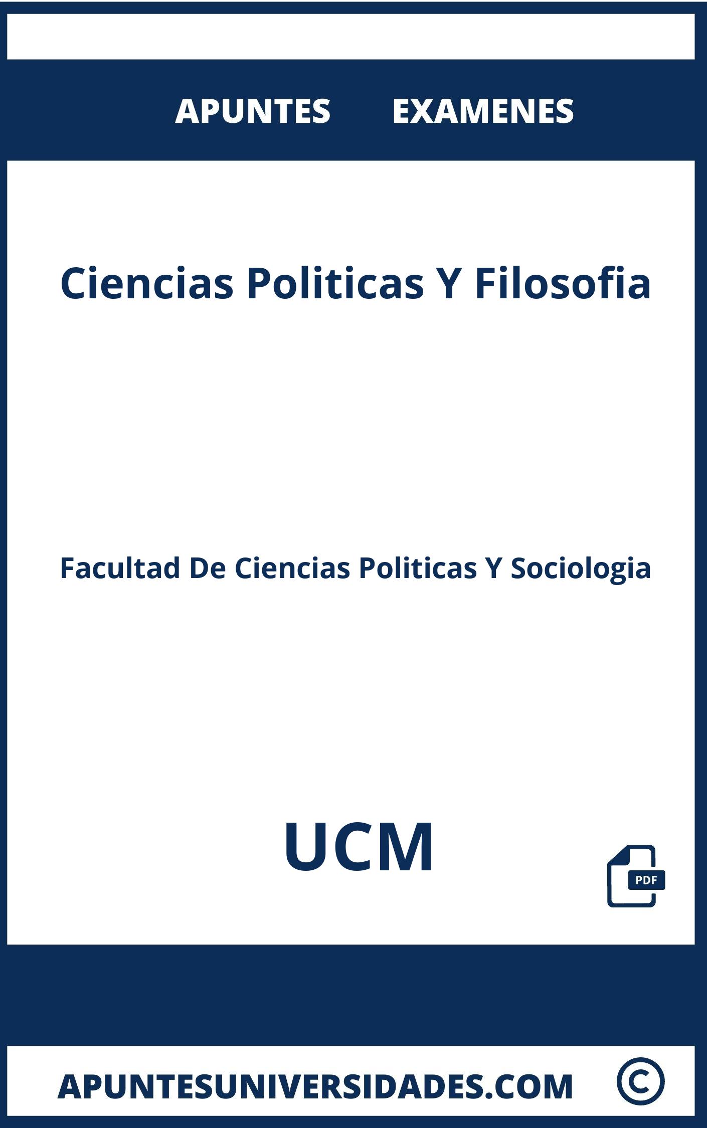 Ciencias Politicas Y Filosofia UCM Apuntes Examenes