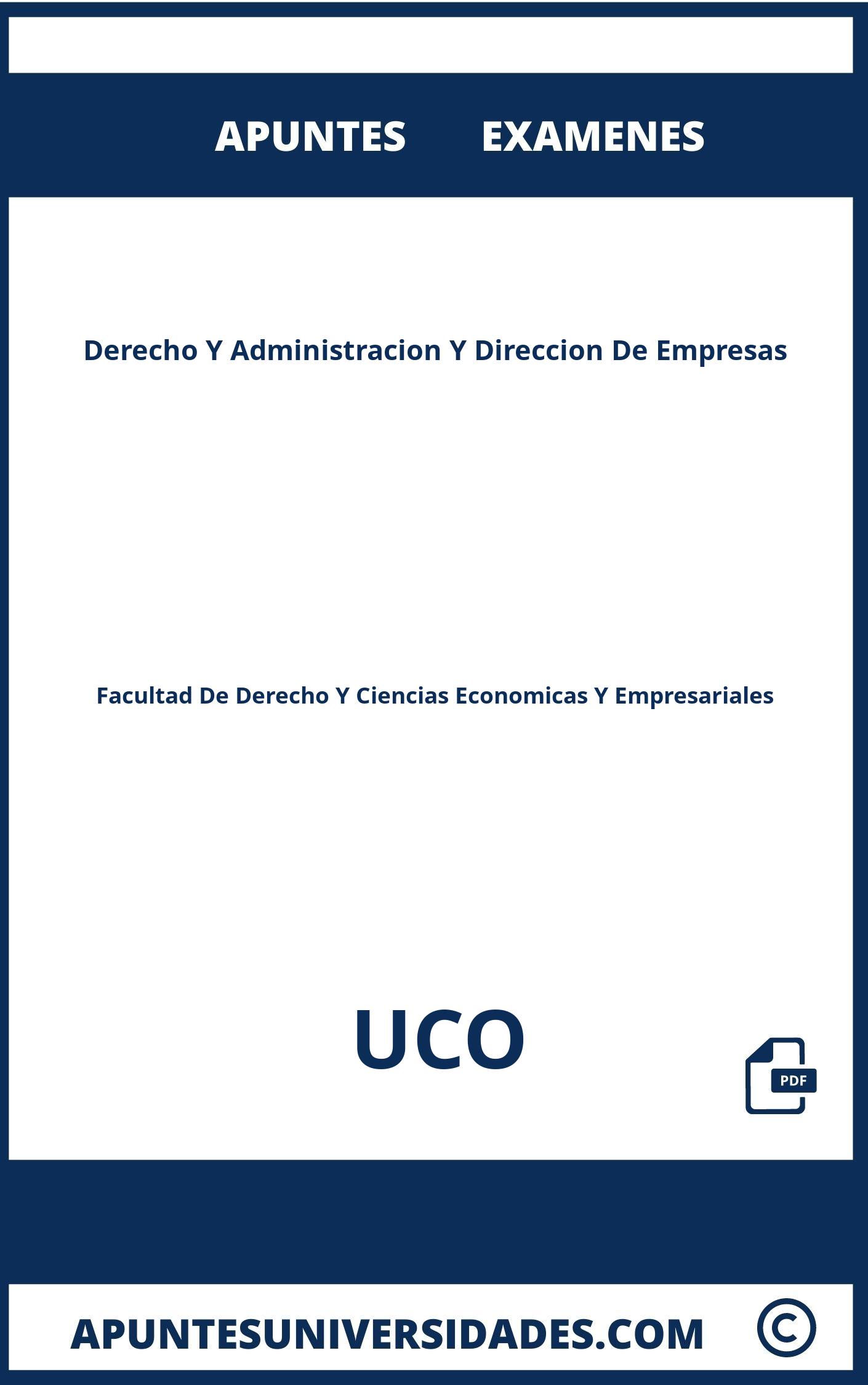 Apuntes y Examenes Derecho Y Administracion Y Direccion De Empresas UCO