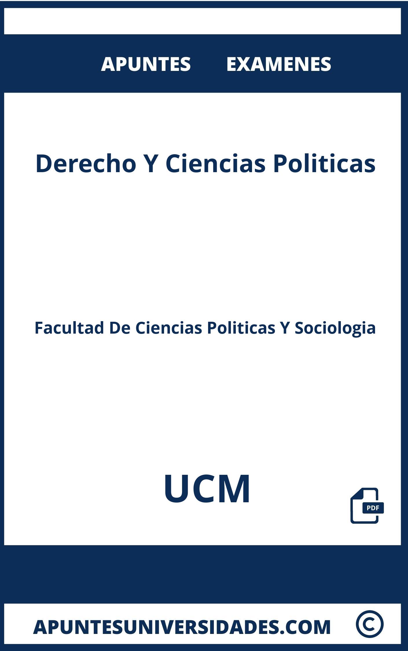 Examenes Derecho Y Ciencias Politicas UCM y Apuntes