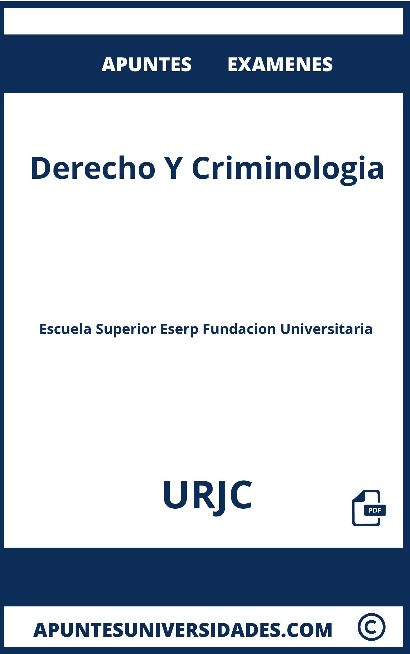 Derecho Y Criminologia URJC Examenes Apuntes