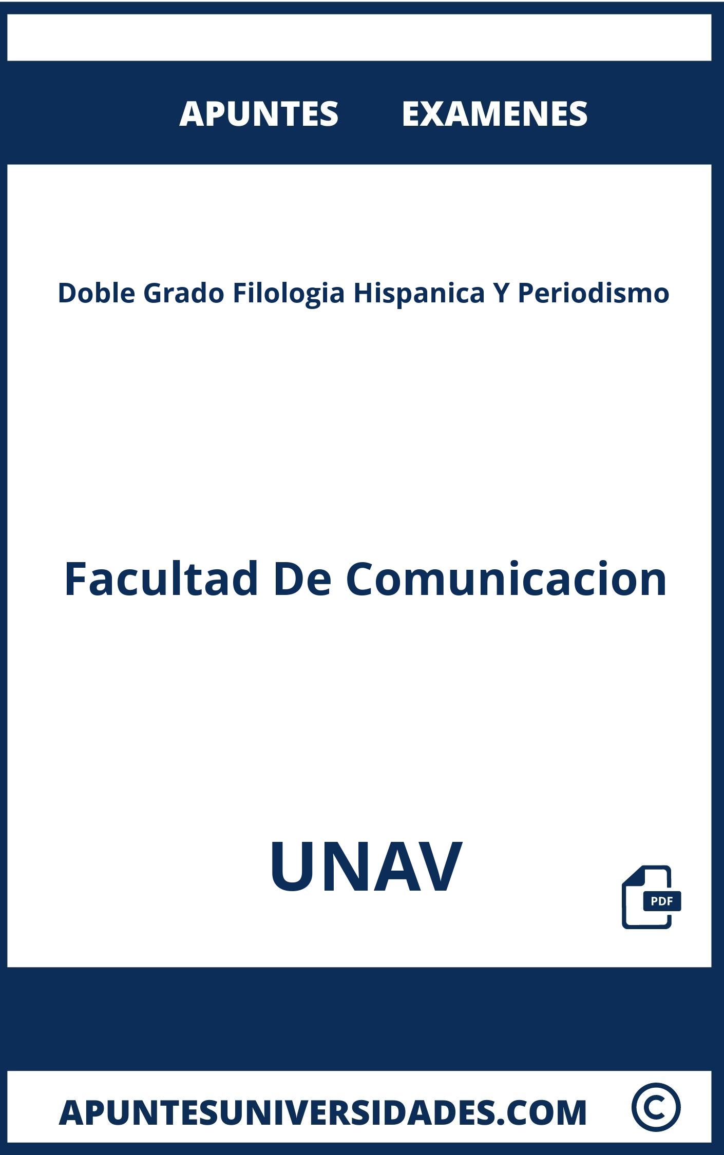 Examenes y Apuntes de Doble Grado Filologia Hispanica Y Periodismo UNAV
