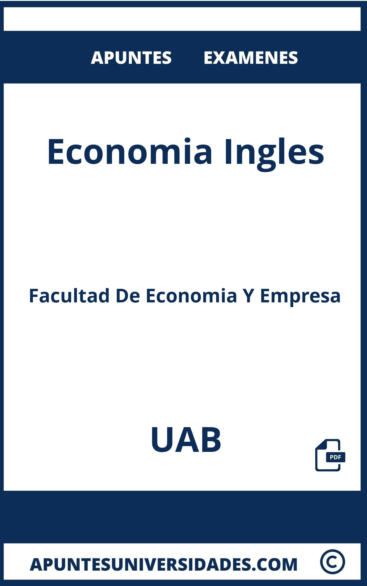 Economia Ingles UAB Examenes Apuntes