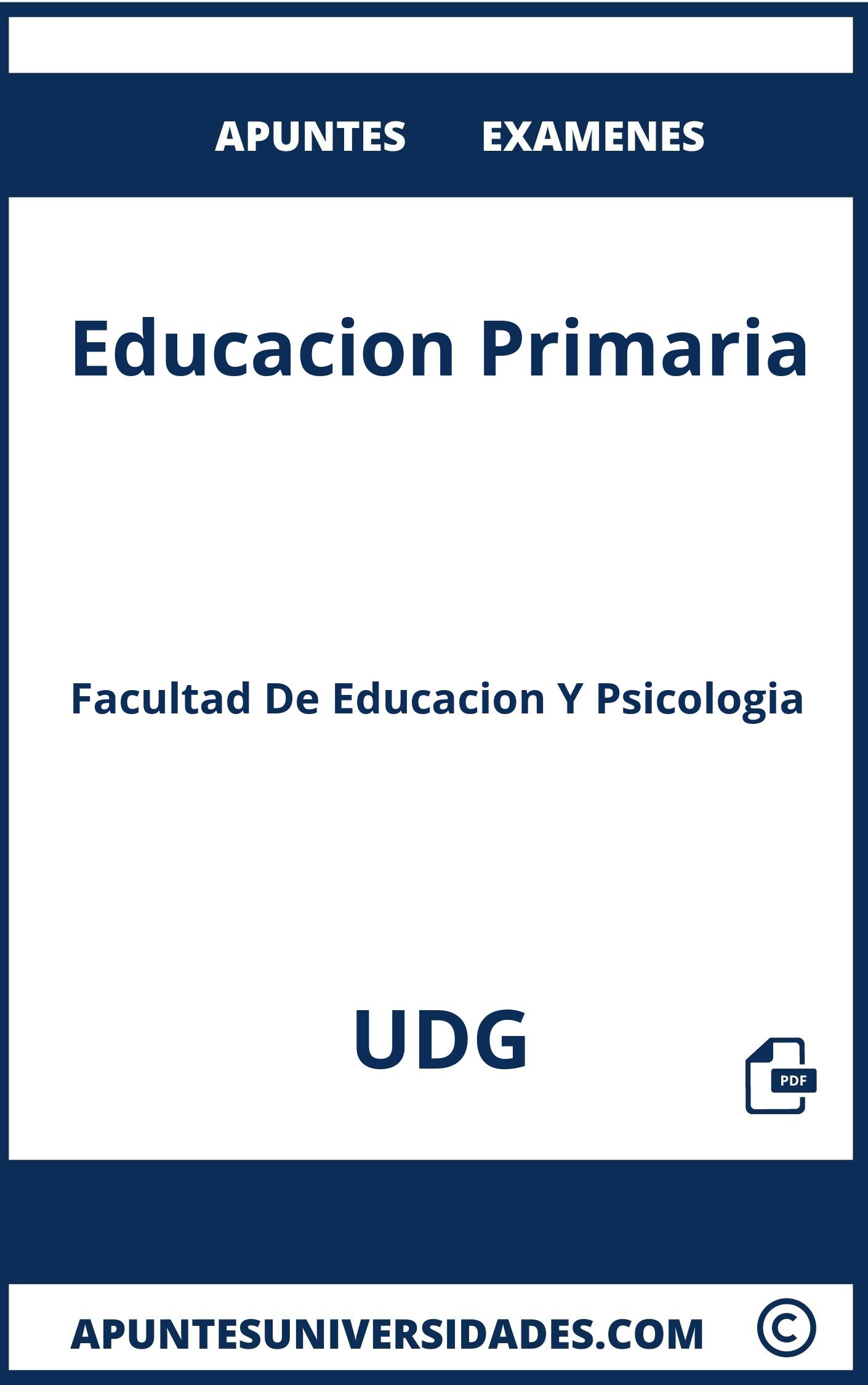 Apuntes y Examenes de Educacion Primaria UDG