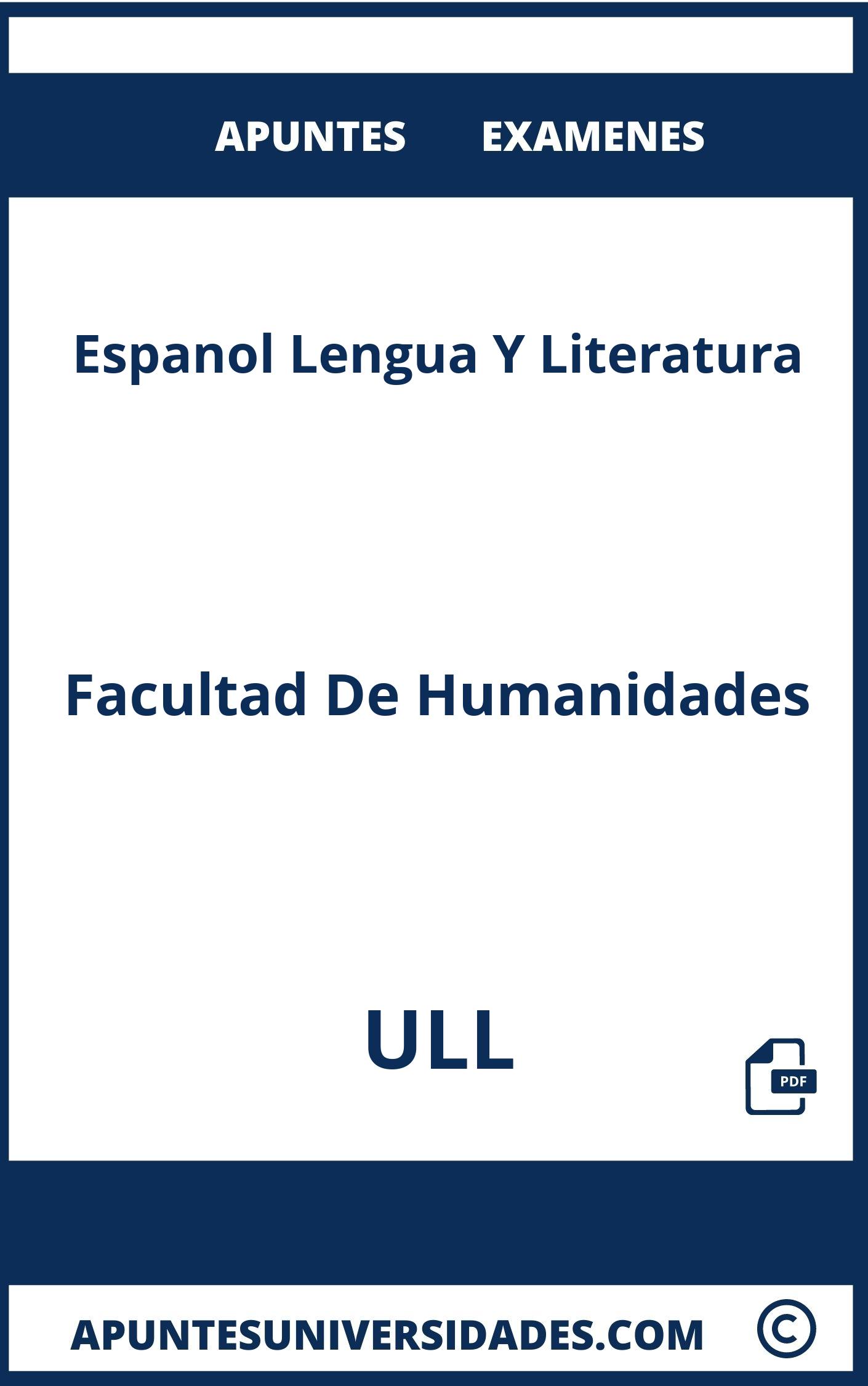 Apuntes y Examenes de Espanol Lengua Y Literatura ULL