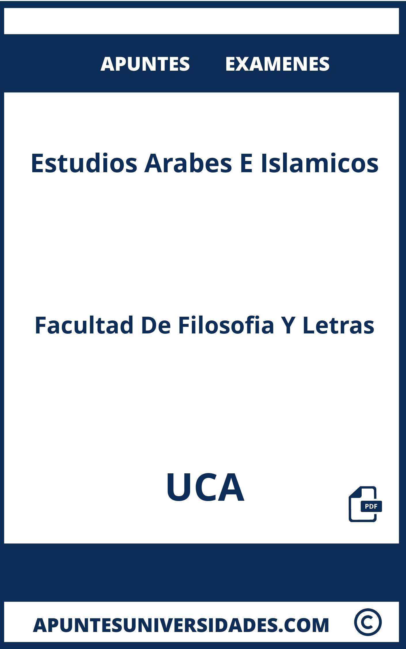 Estudios Arabes E Islamicos UCA Examenes Apuntes