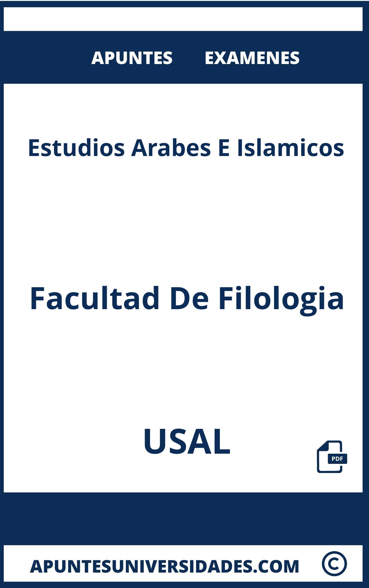 Apuntes y Examenes de Estudios Arabes E Islamicos USAL