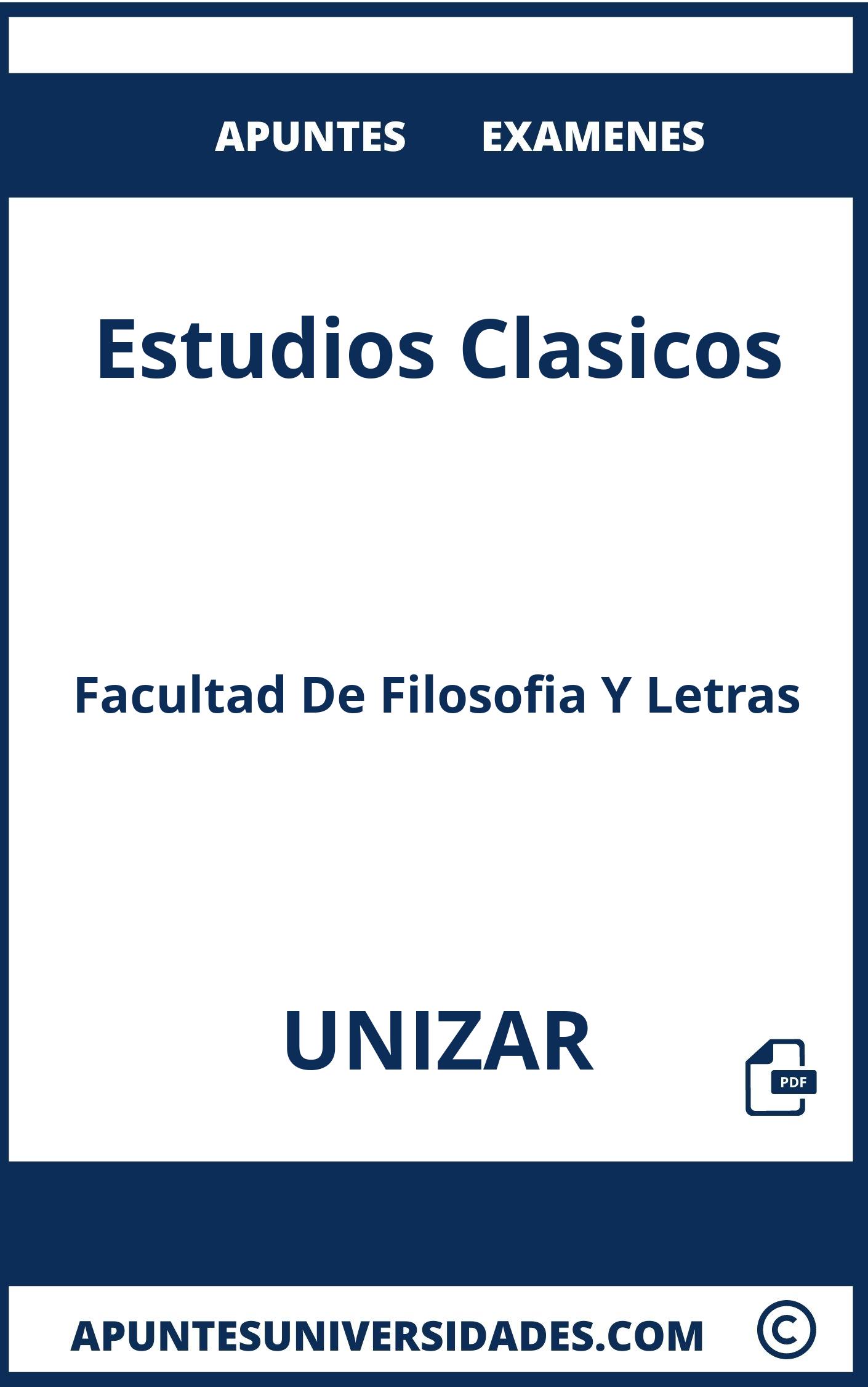 Apuntes y Examenes Estudios Clasicos UNIZAR