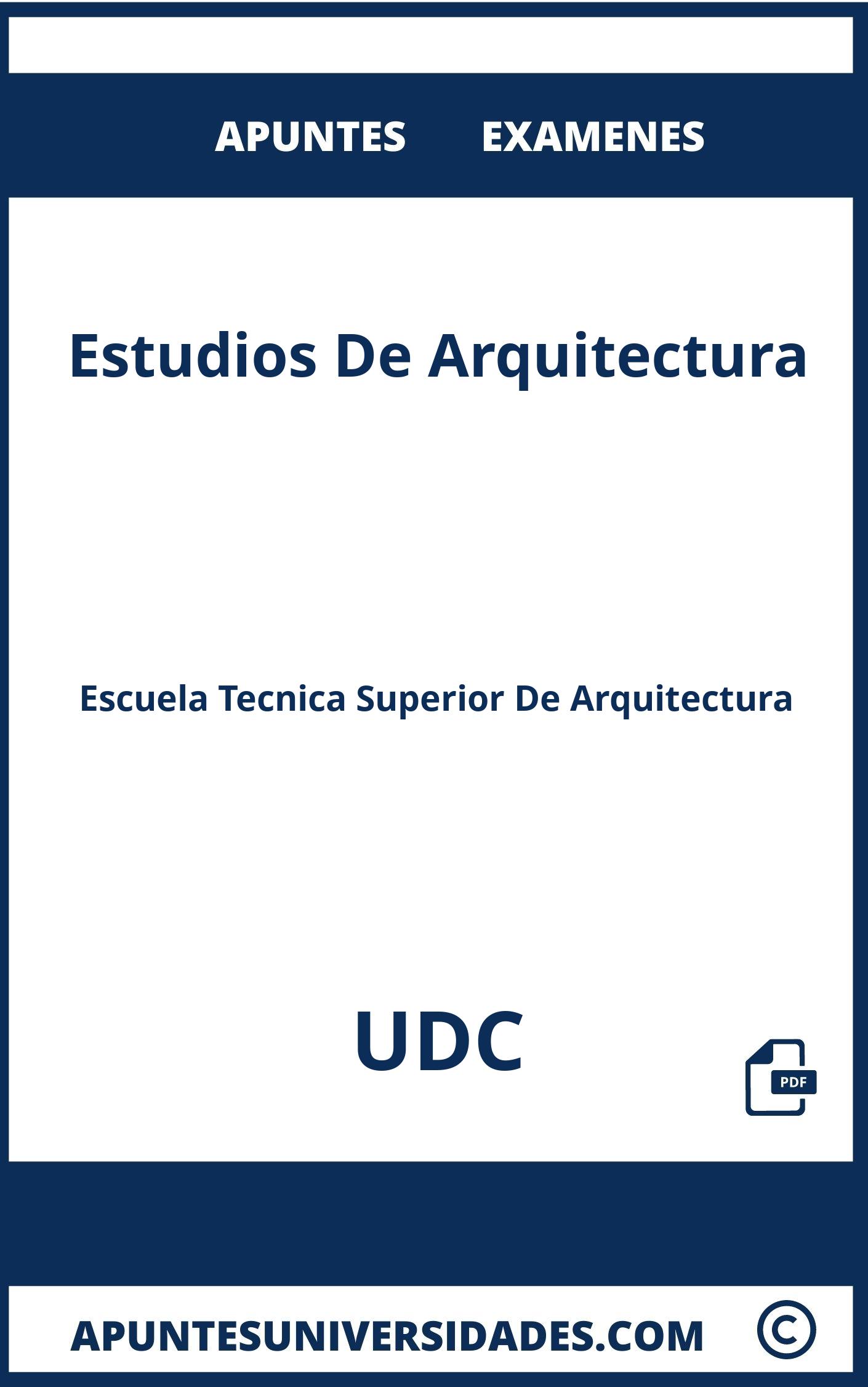 Examenes Apuntes Estudios De Arquitectura UDC