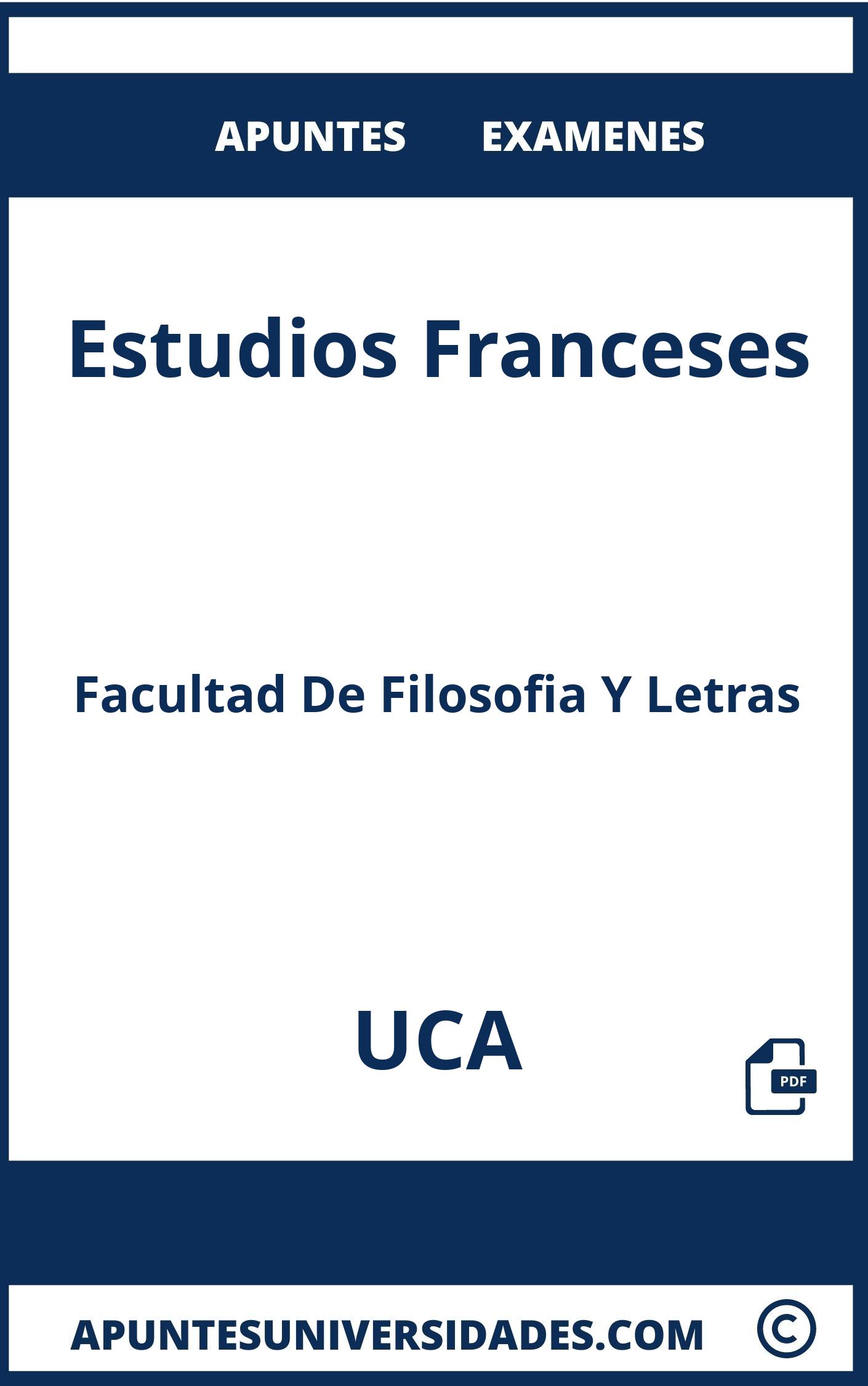 Apuntes y Examenes Estudios Franceses UCA