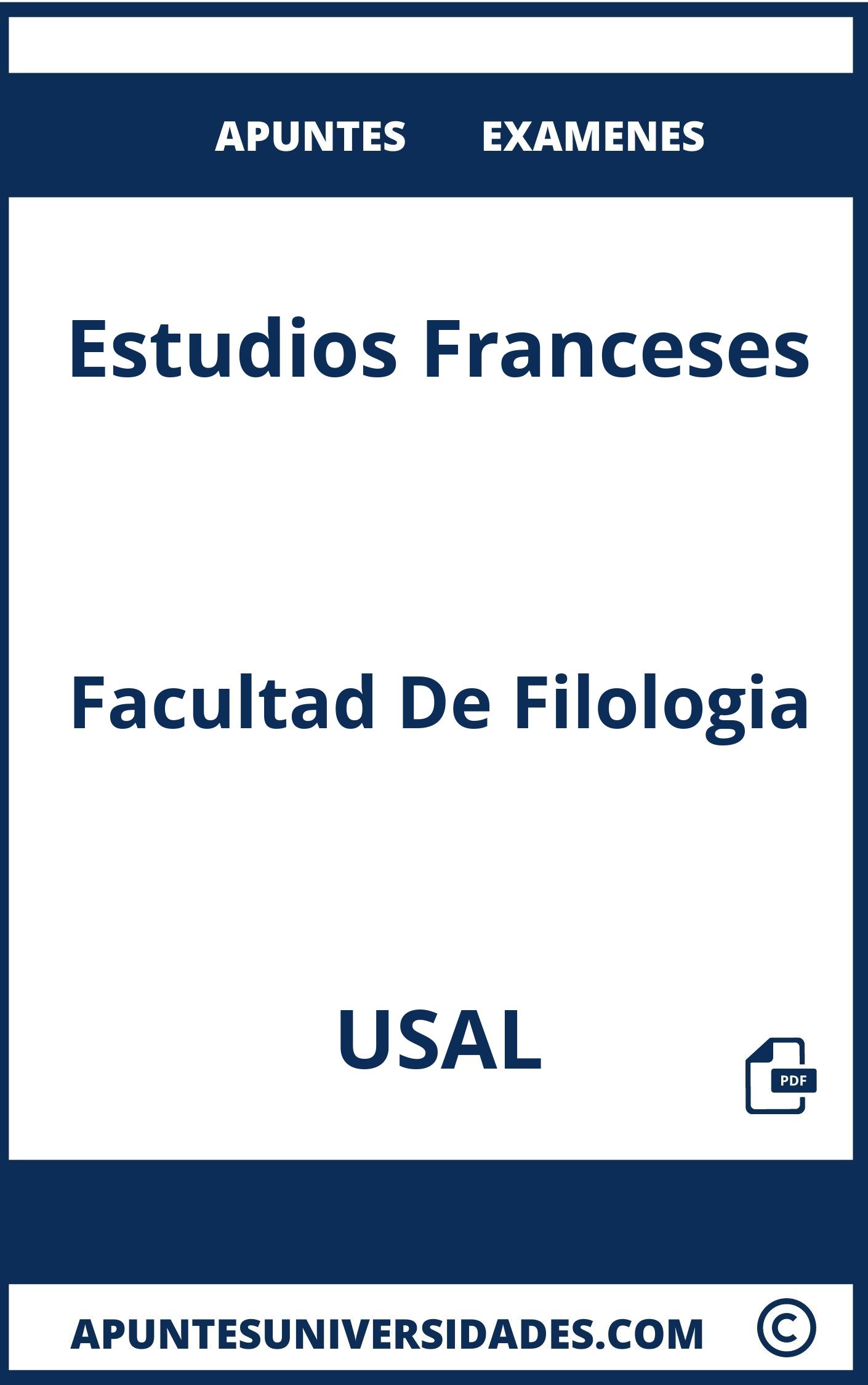 Examenes y Apuntes de Estudios Franceses USAL