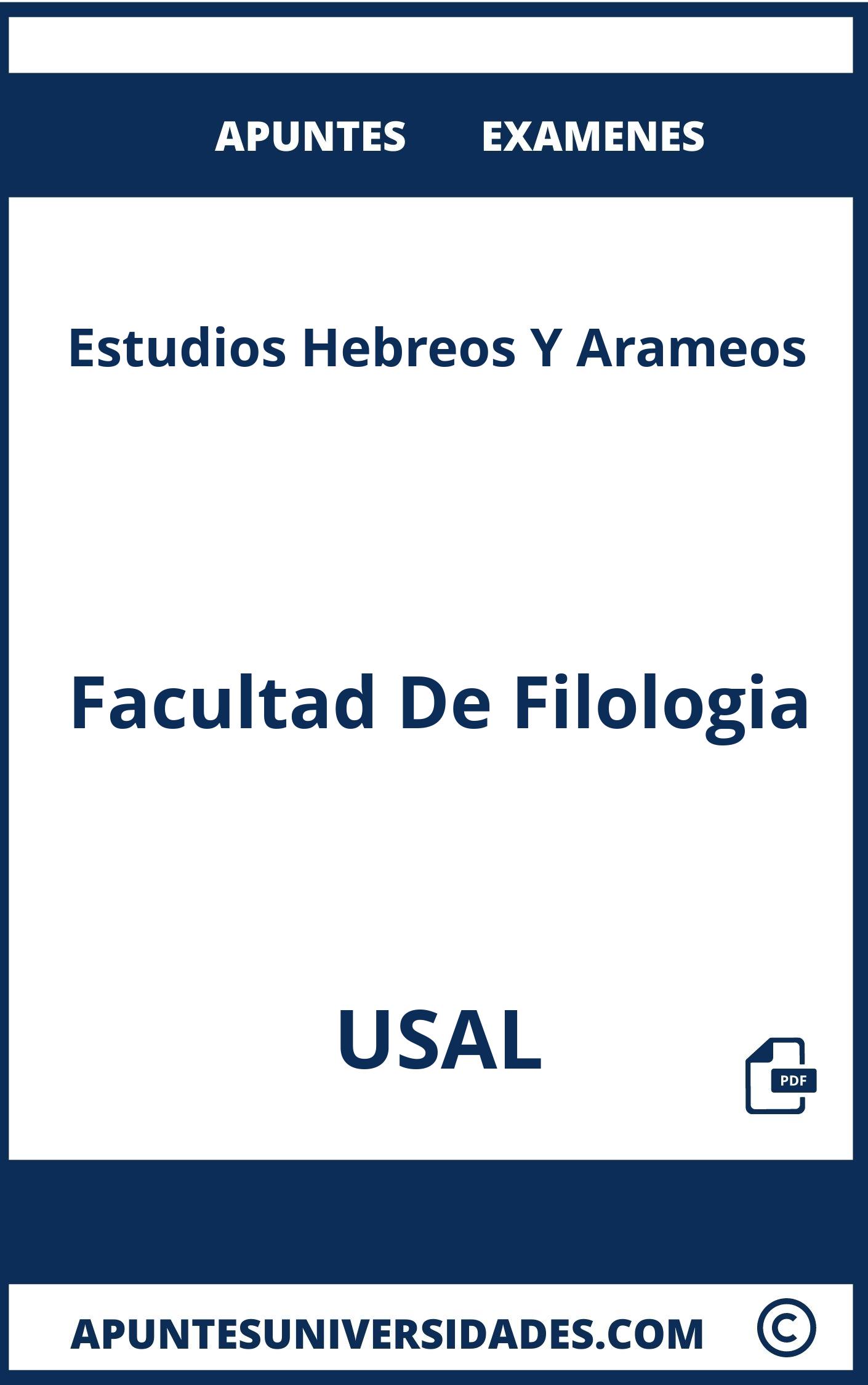 Apuntes Examenes Estudios Hebreos Y Arameos USAL