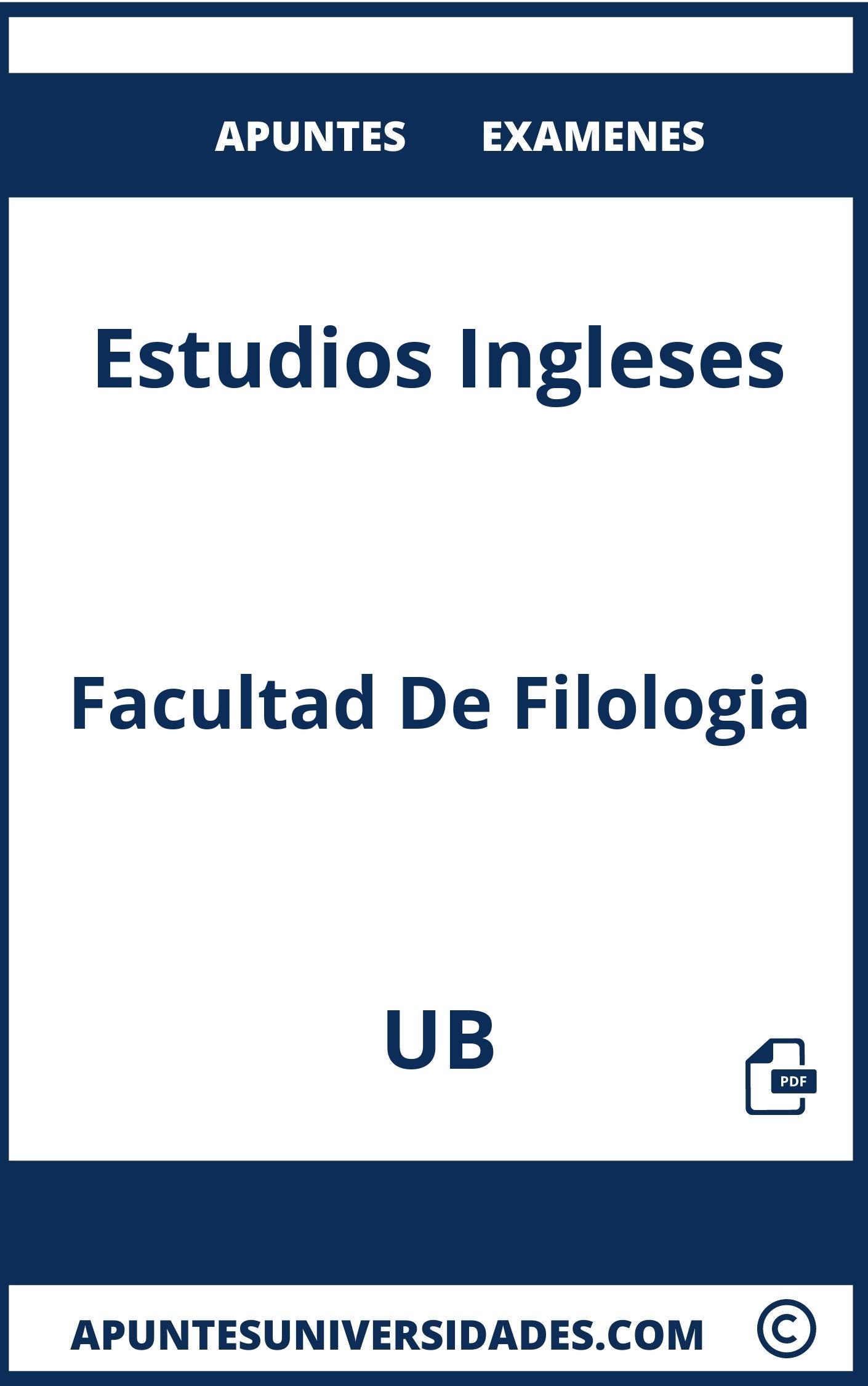 Apuntes y Examenes de Estudios Ingleses UB