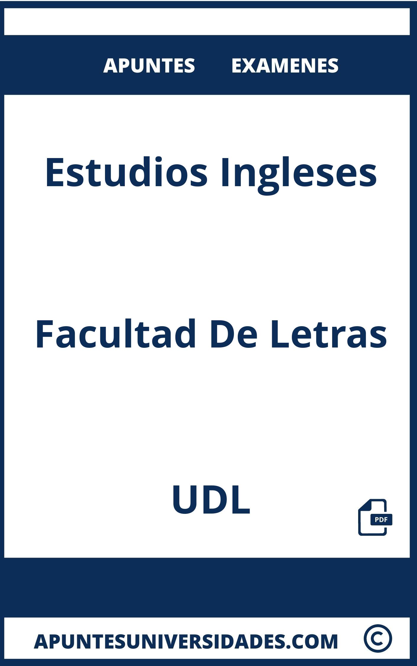 Examenes y Apuntes Estudios Ingleses UDL