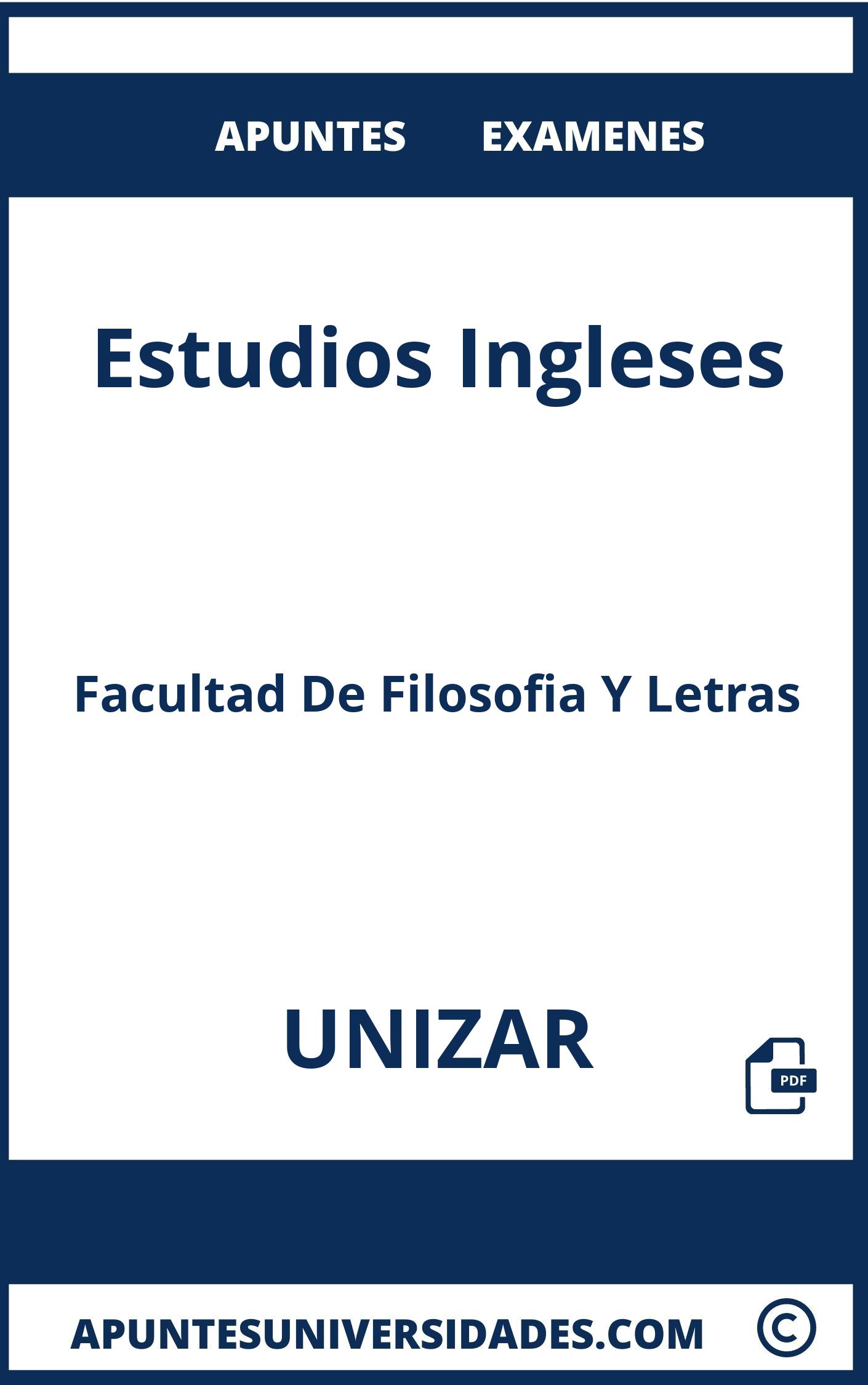 Examenes y Apuntes Estudios Ingleses UNIZAR