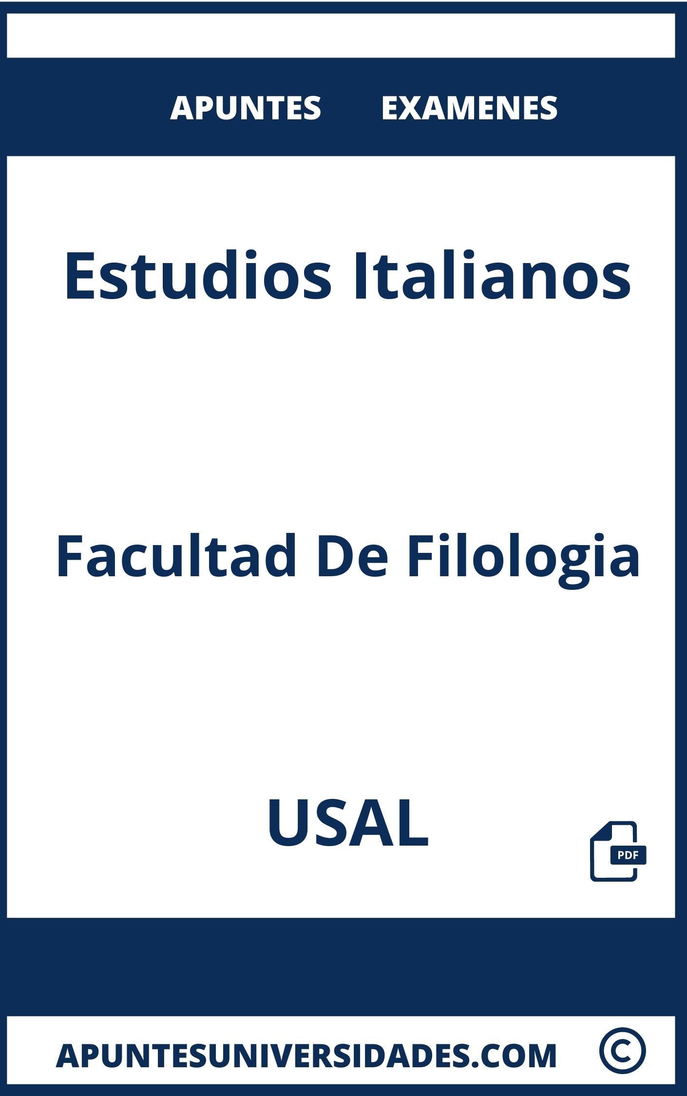 Apuntes y Examenes Estudios Italianos USAL