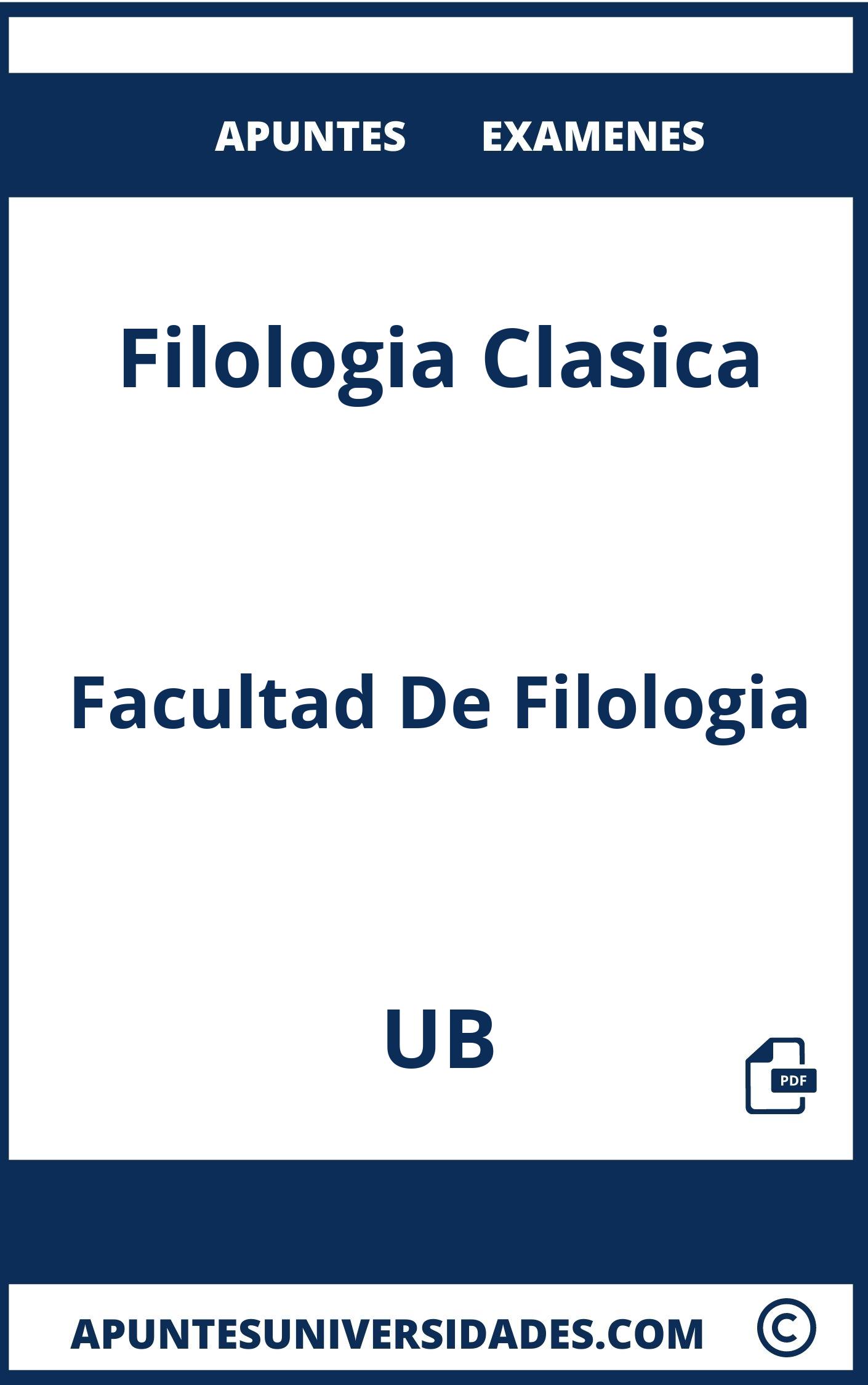 Apuntes y Examenes de Filologia Clasica UB