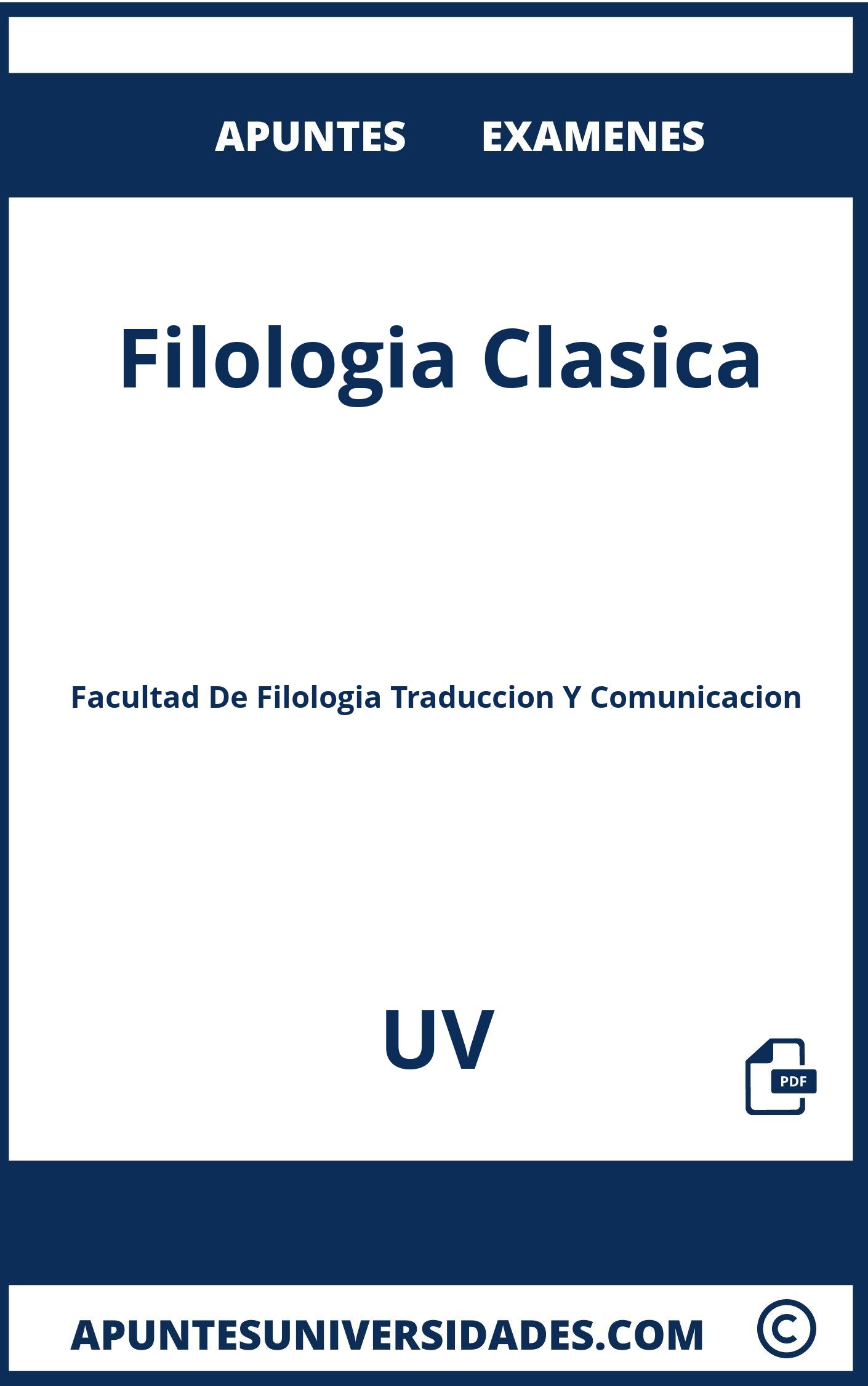 Examenes y Apuntes de Filologia Clasica UV