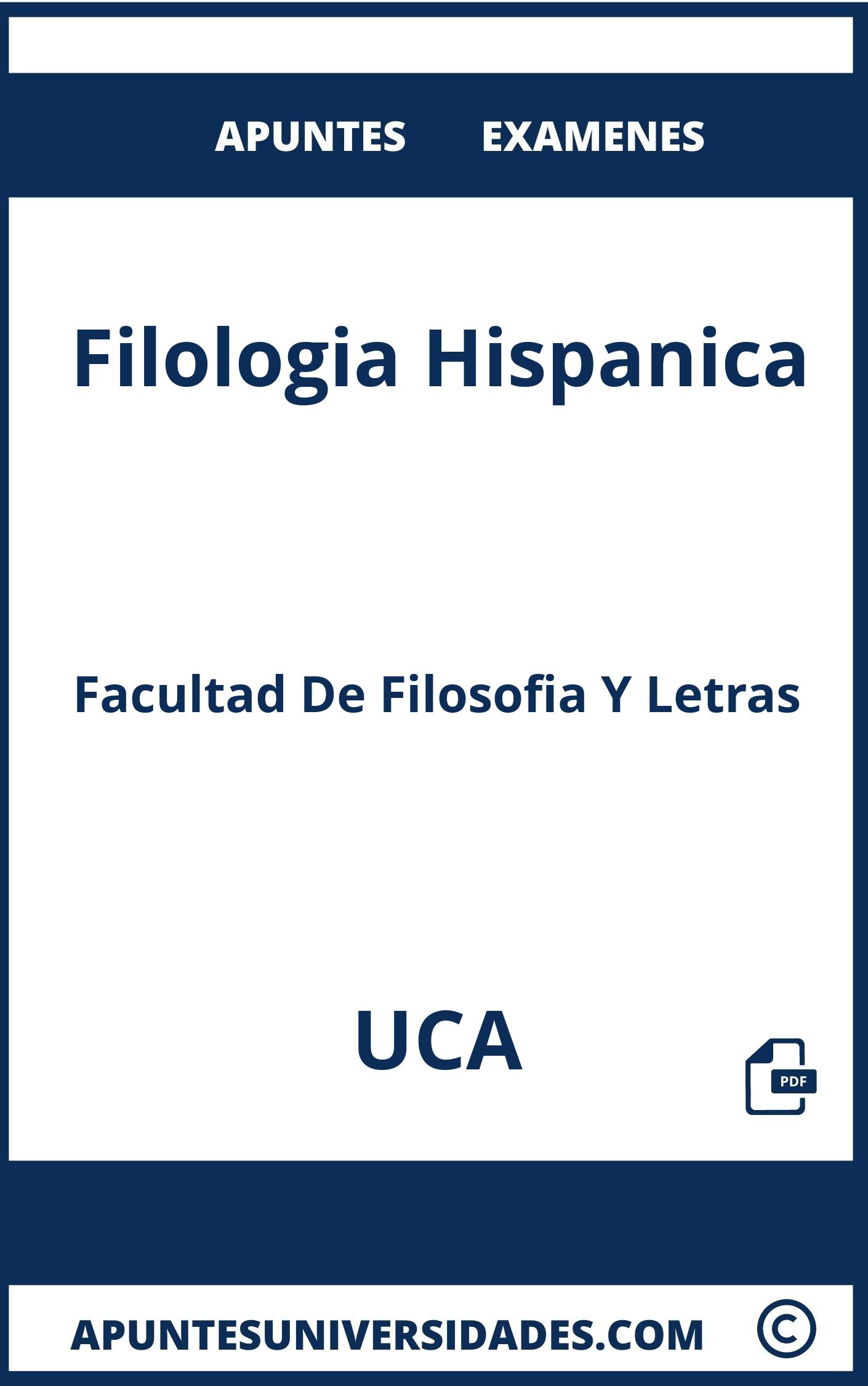 Apuntes y Examenes de Filologia Hispanica UCA