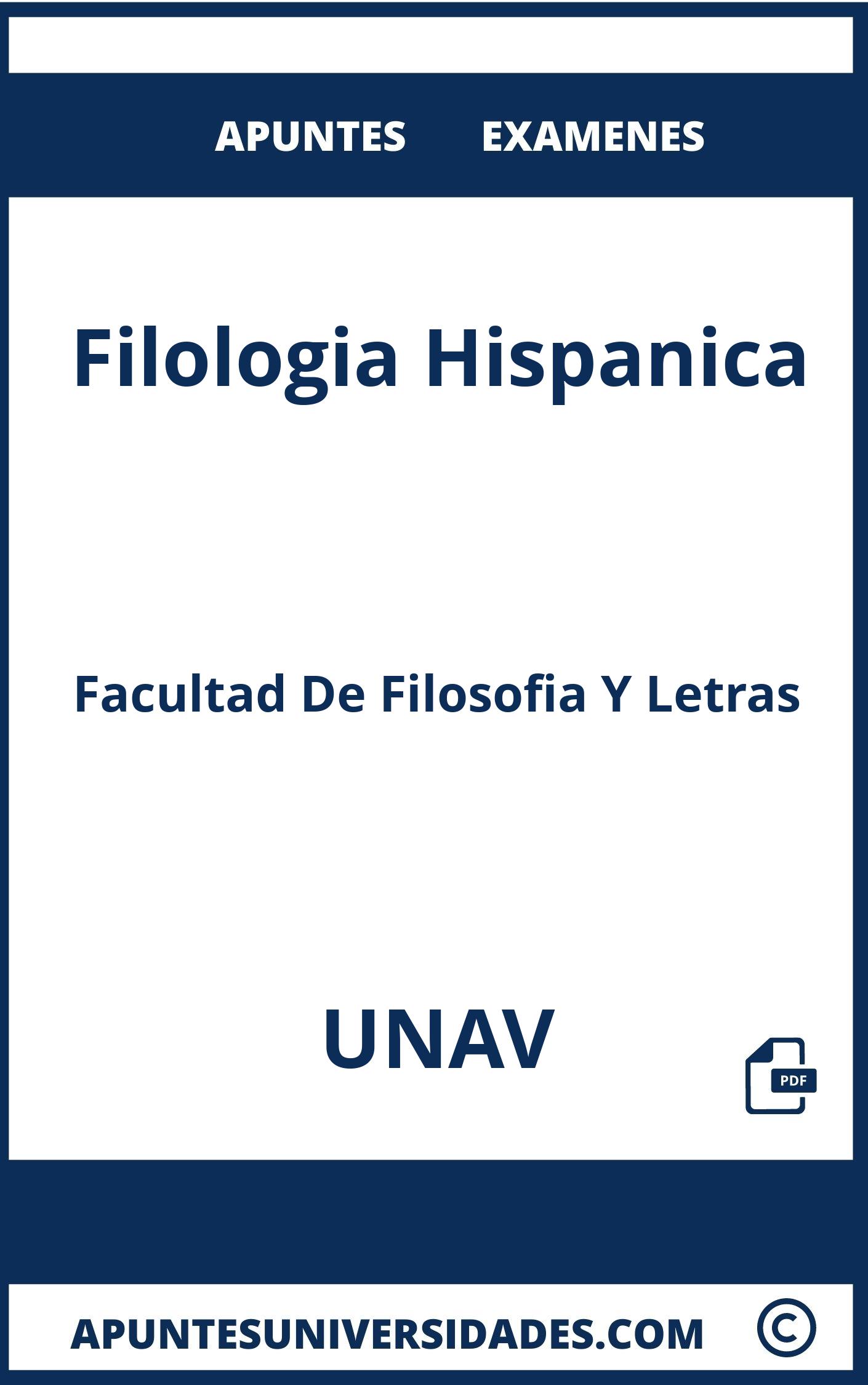 Examenes y Apuntes Filologia Hispanica UNAV
