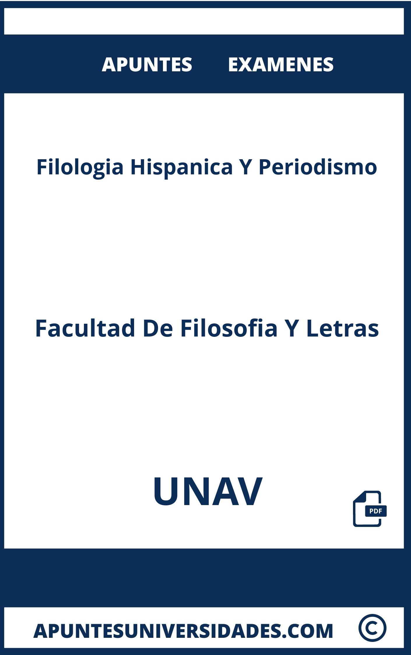 Examenes y Apuntes Filologia Hispanica Y Periodismo UNAV