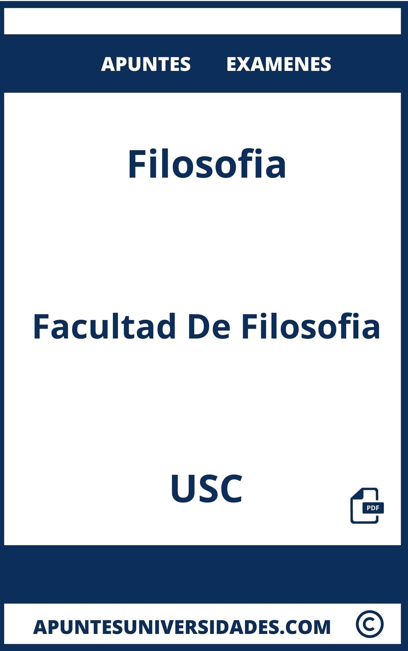 Filosofia USC Examenes Apuntes