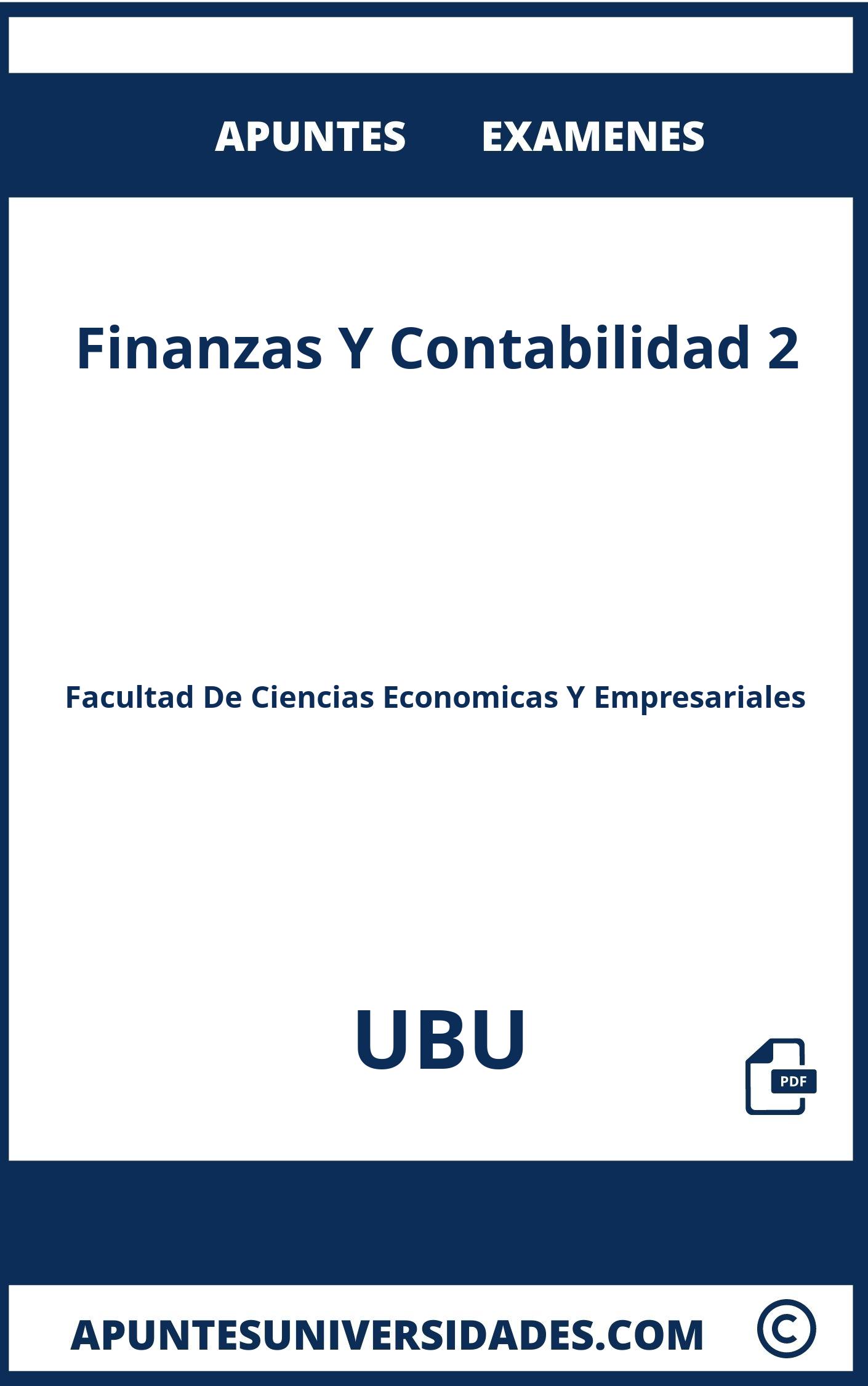 Examenes y Apuntes de Finanzas Y Contabilidad 2 UBU