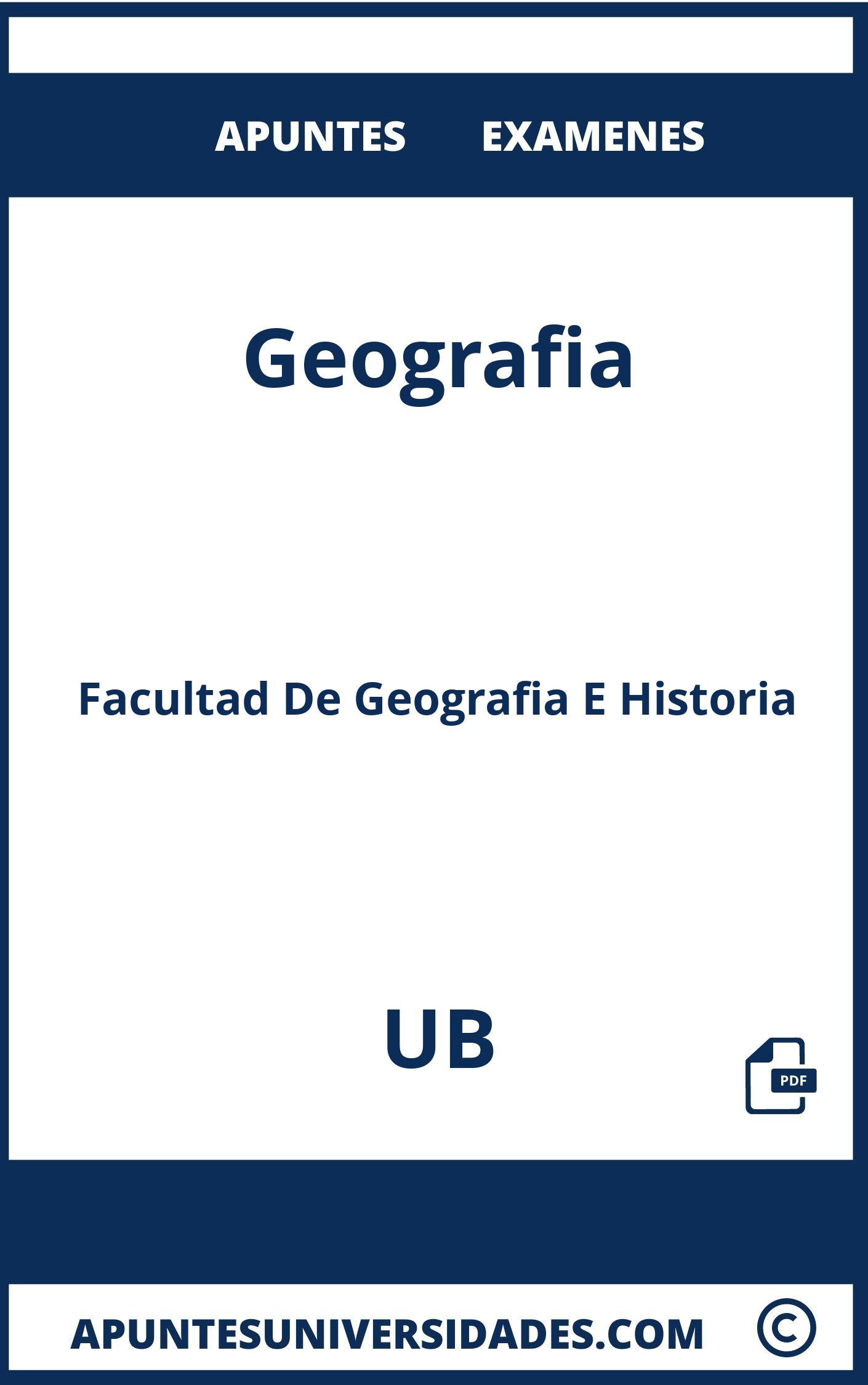 Apuntes y Examenes de Geografia UB