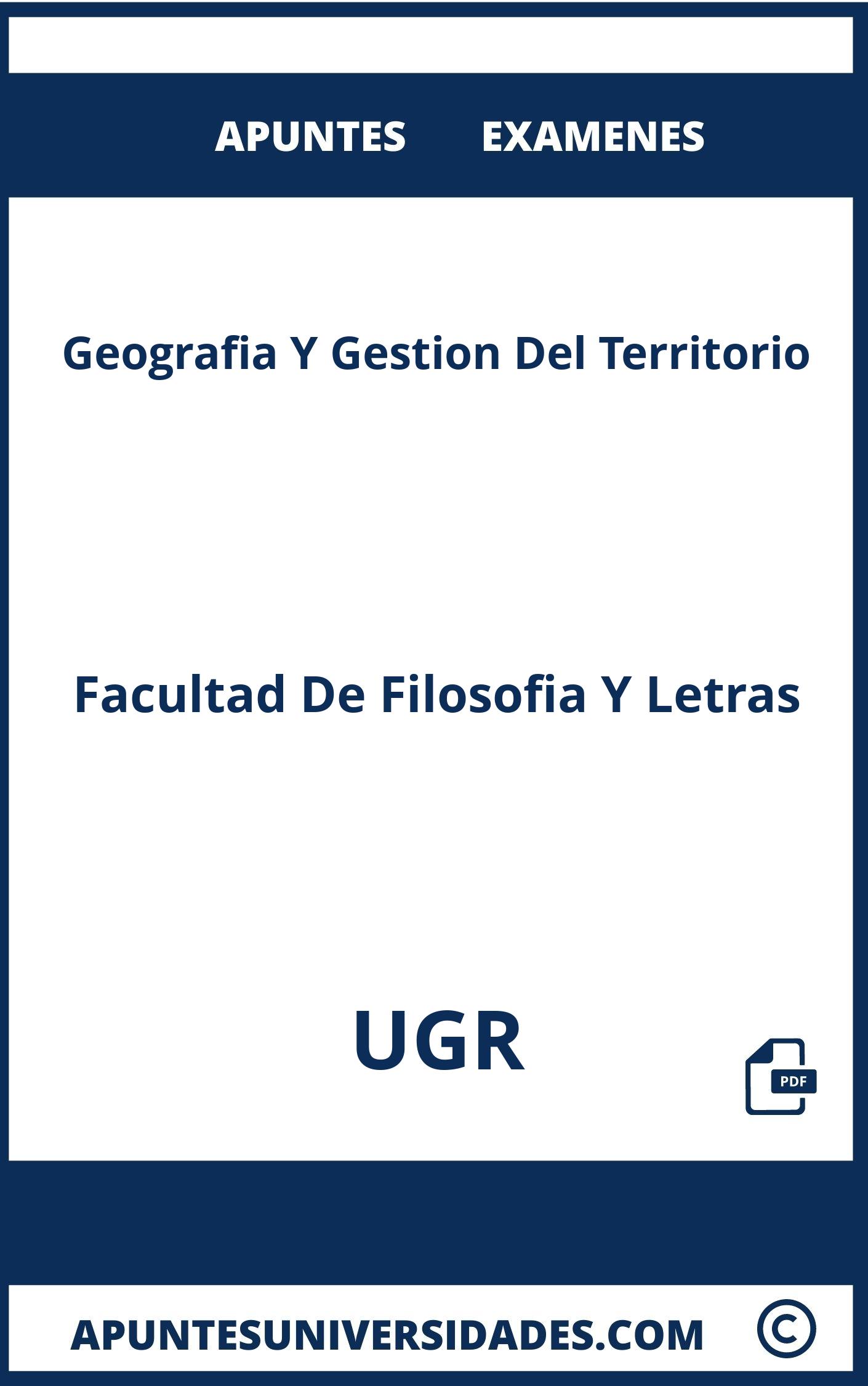 Geografia Y Gestion Del Territorio UGR Examenes Apuntes