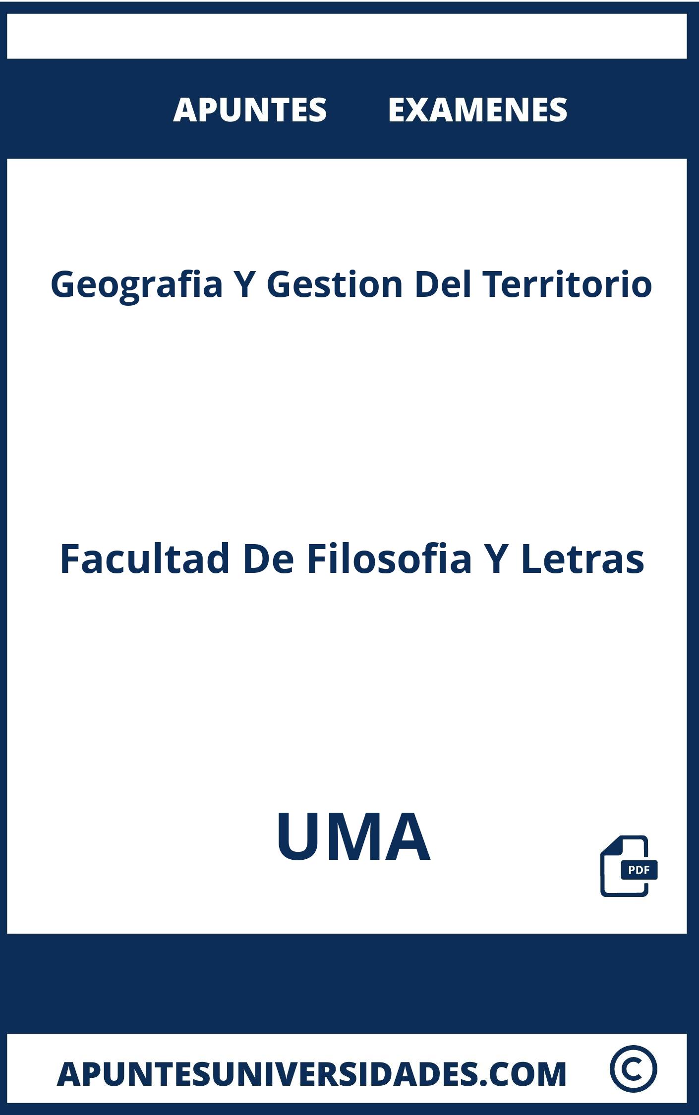 Geografia Y Gestion Del Territorio UMA Examenes Apuntes