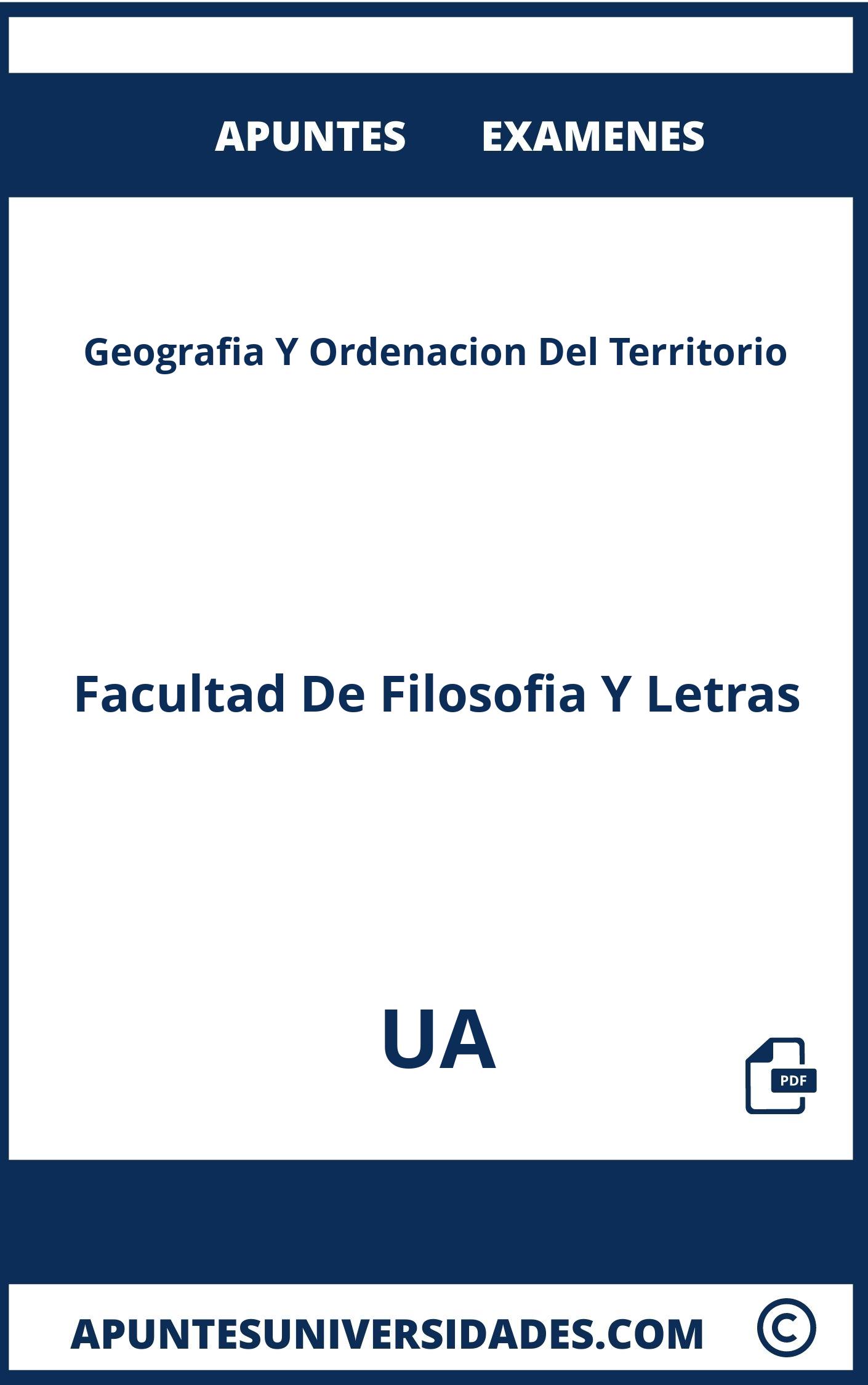 Examenes Apuntes Geografia Y Ordenacion Del Territorio UA