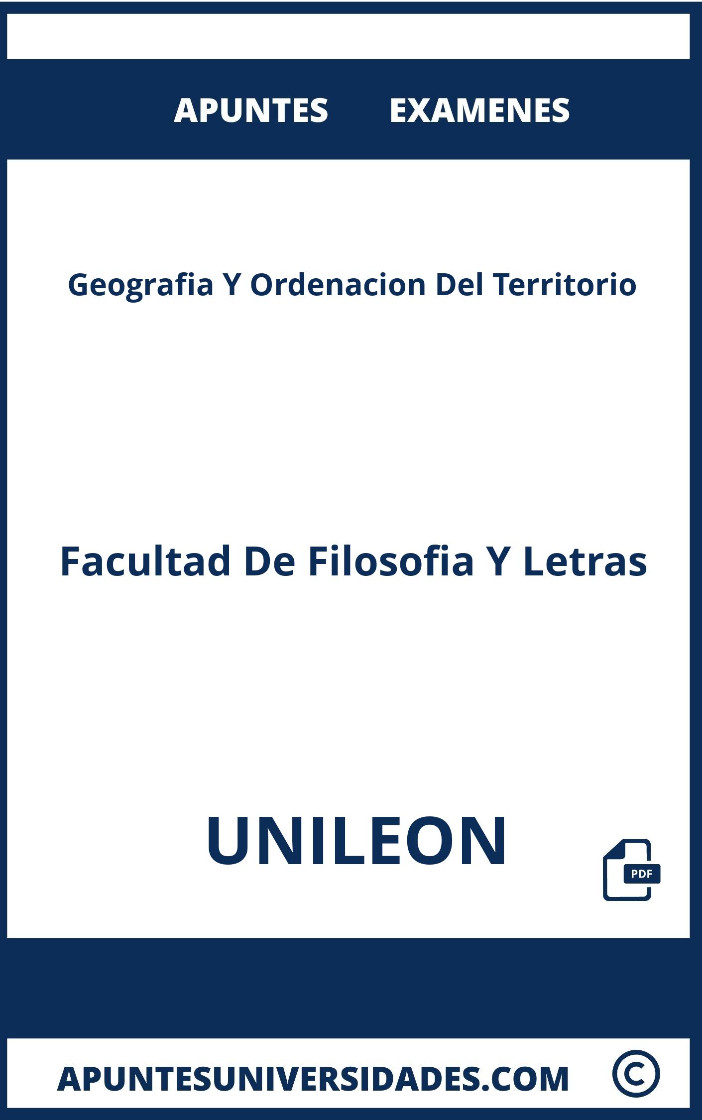 Geografia Y Ordenacion Del Territorio UNILEON Examenes Apuntes