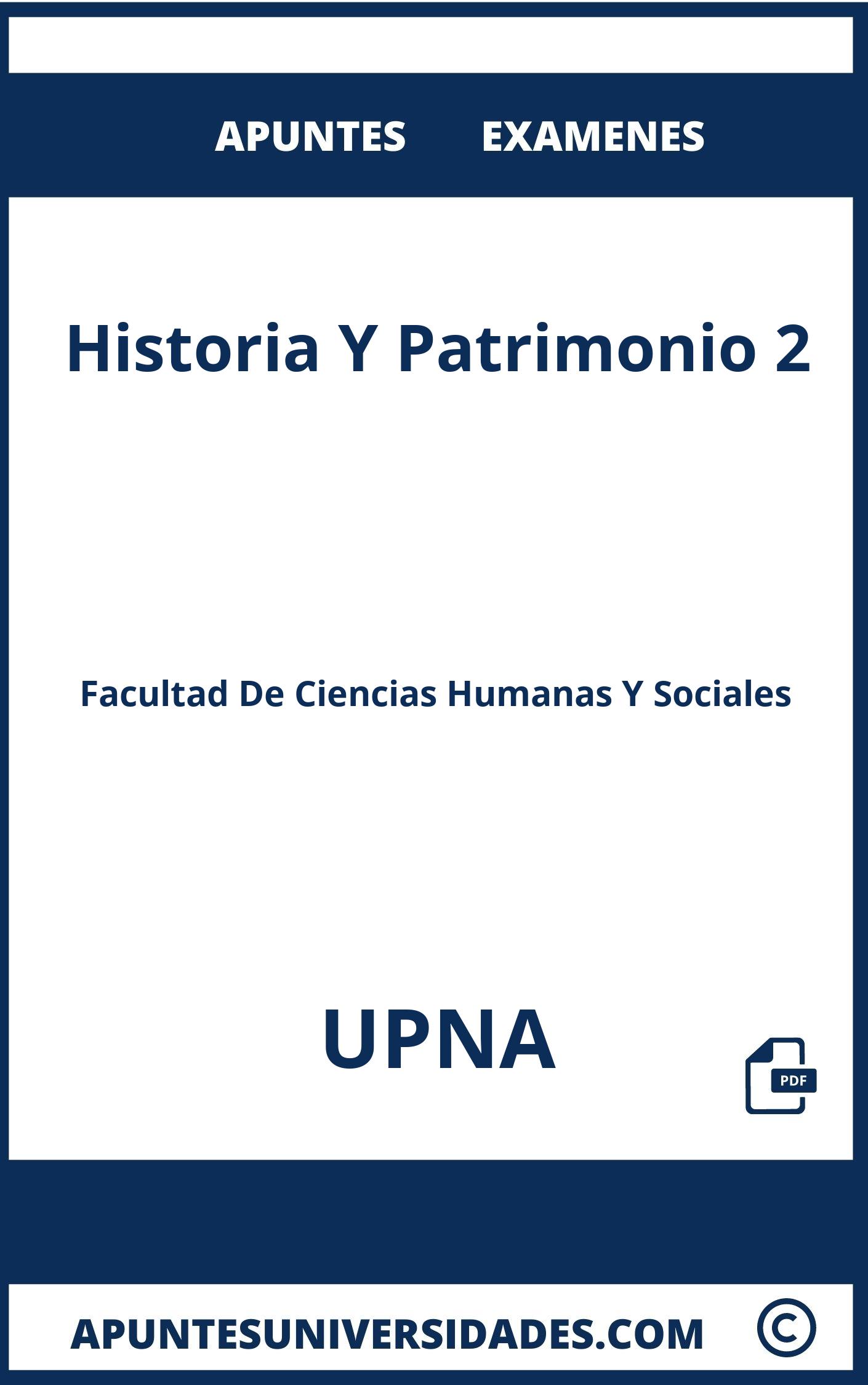 Historia Y Patrimonio 2 UPNA Apuntes Examenes