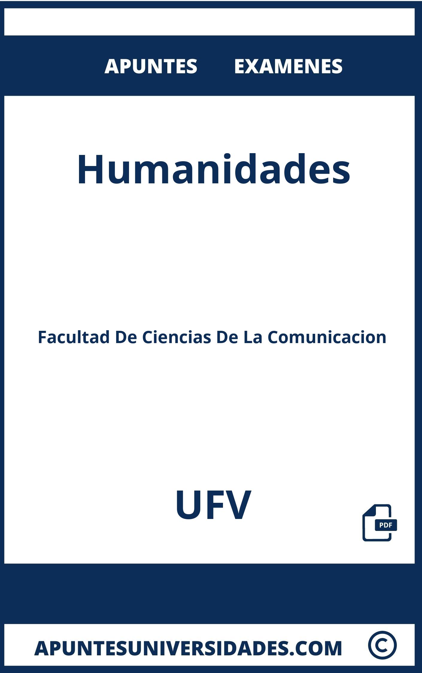 Humanidades UFV Apuntes Examenes