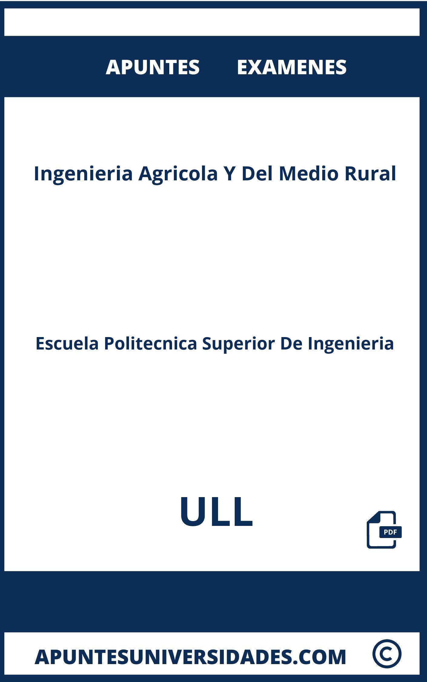 Ingenieria Agricola Y Del Medio Rural ULL Examenes Apuntes