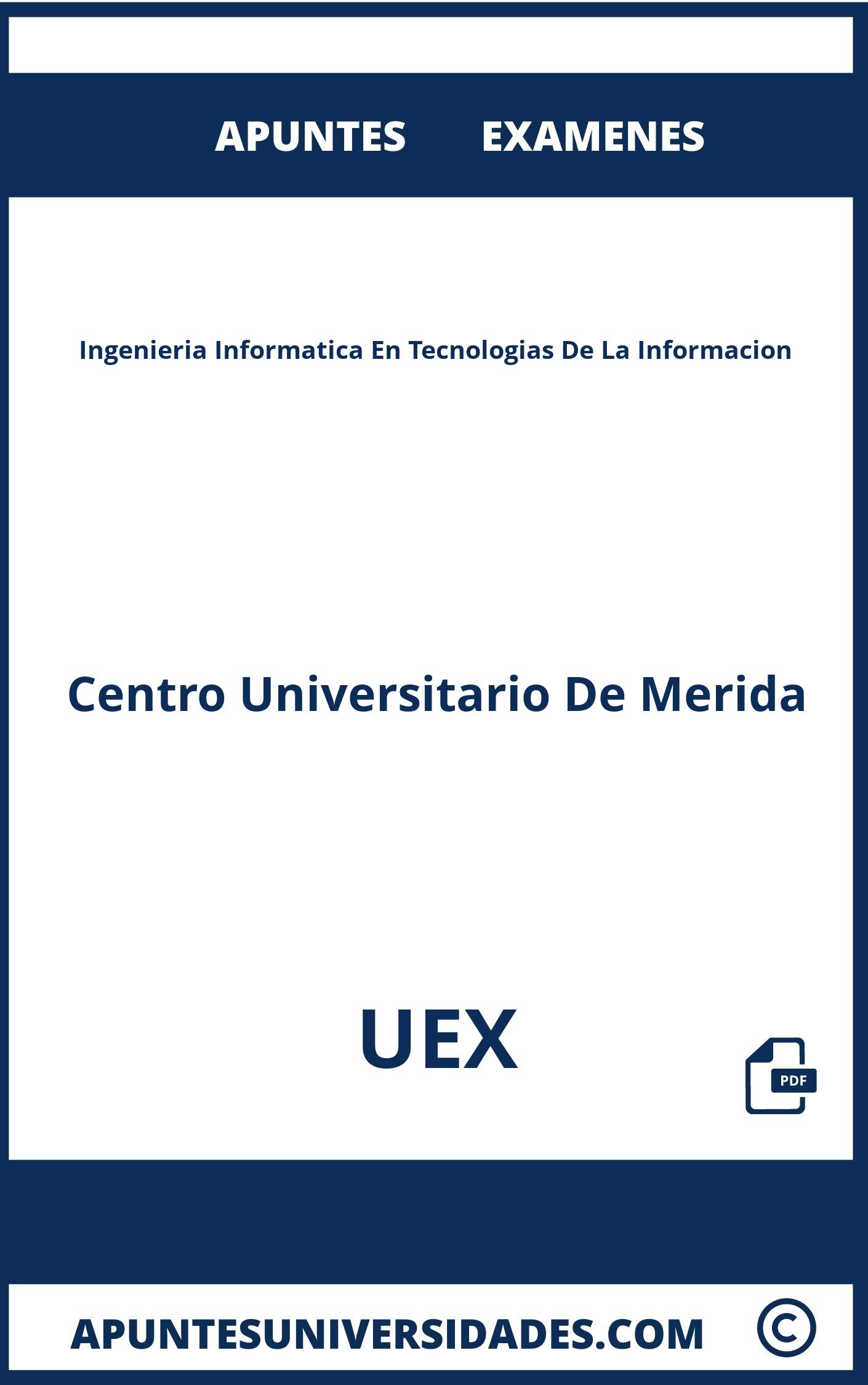 Examenes y Apuntes Ingenieria Informatica En Tecnologias De La Informacion UEX