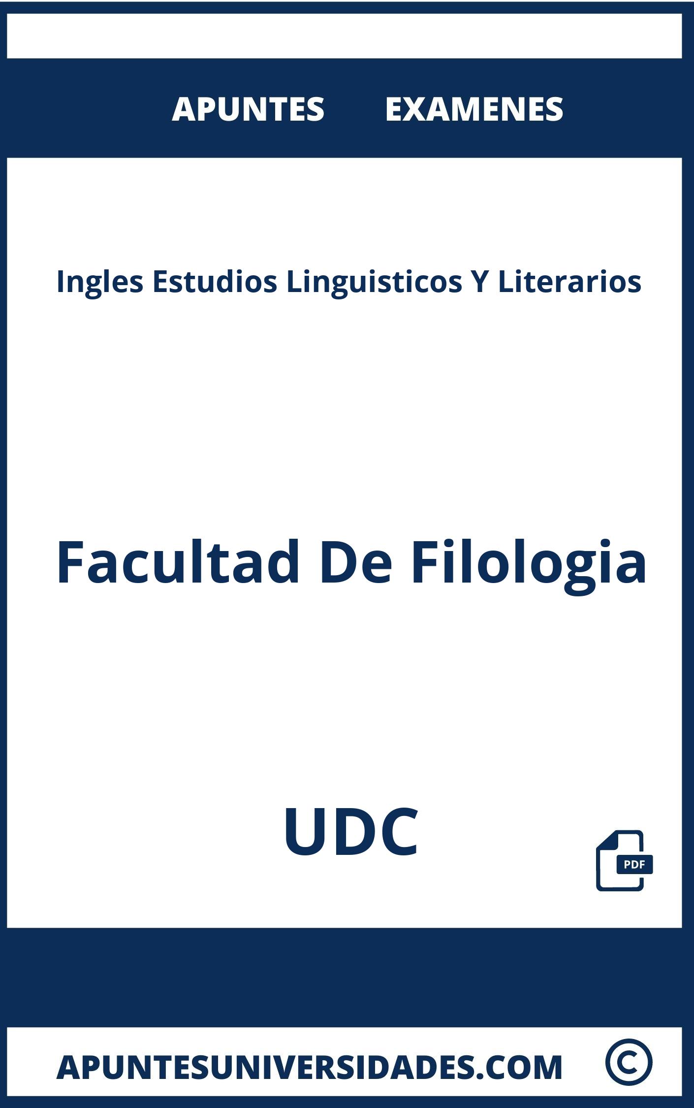 Ingles Estudios Linguisticos Y Literarios UDC Examenes Apuntes