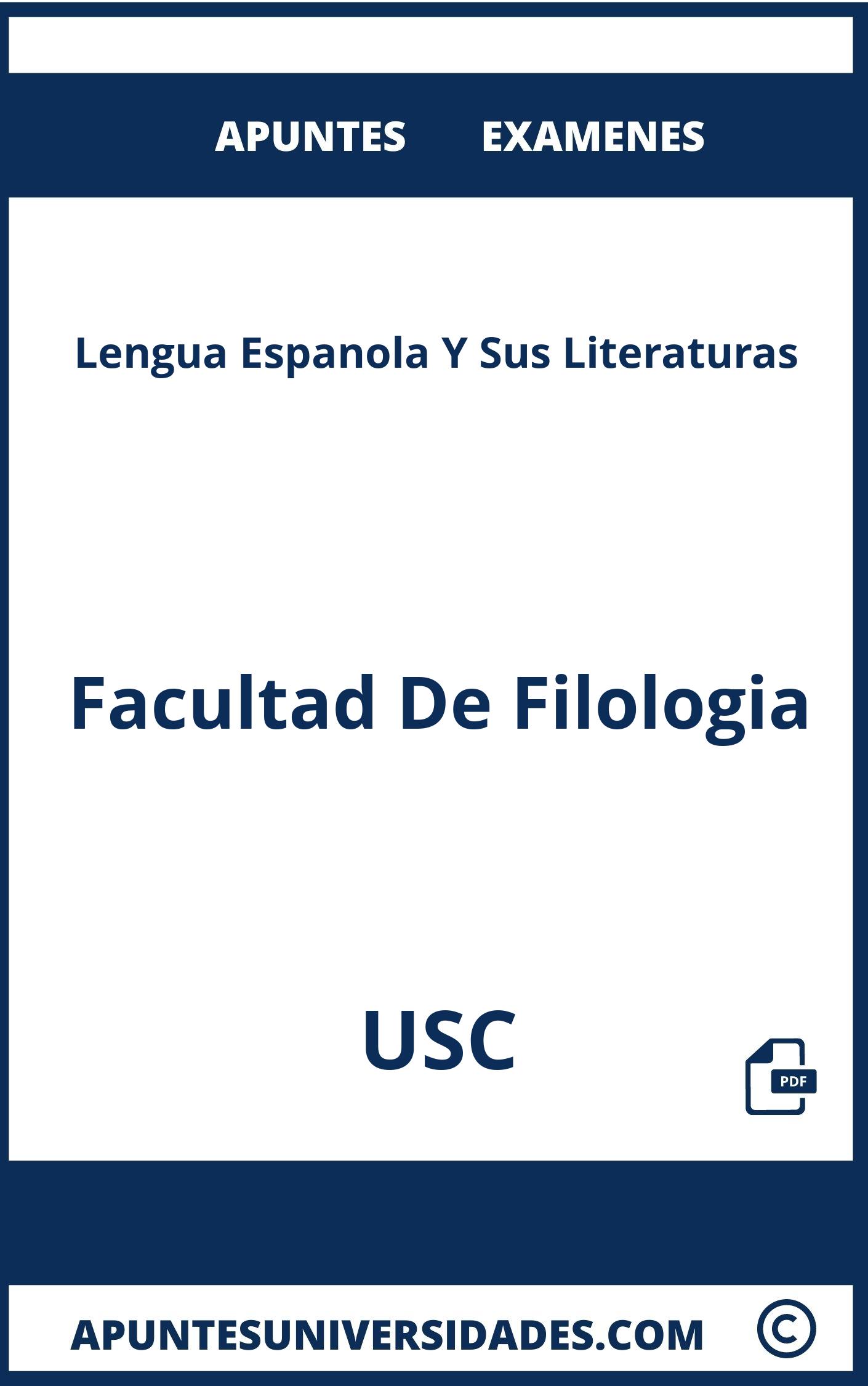 Examenes Apuntes Lengua Espanola Y Sus Literaturas USC