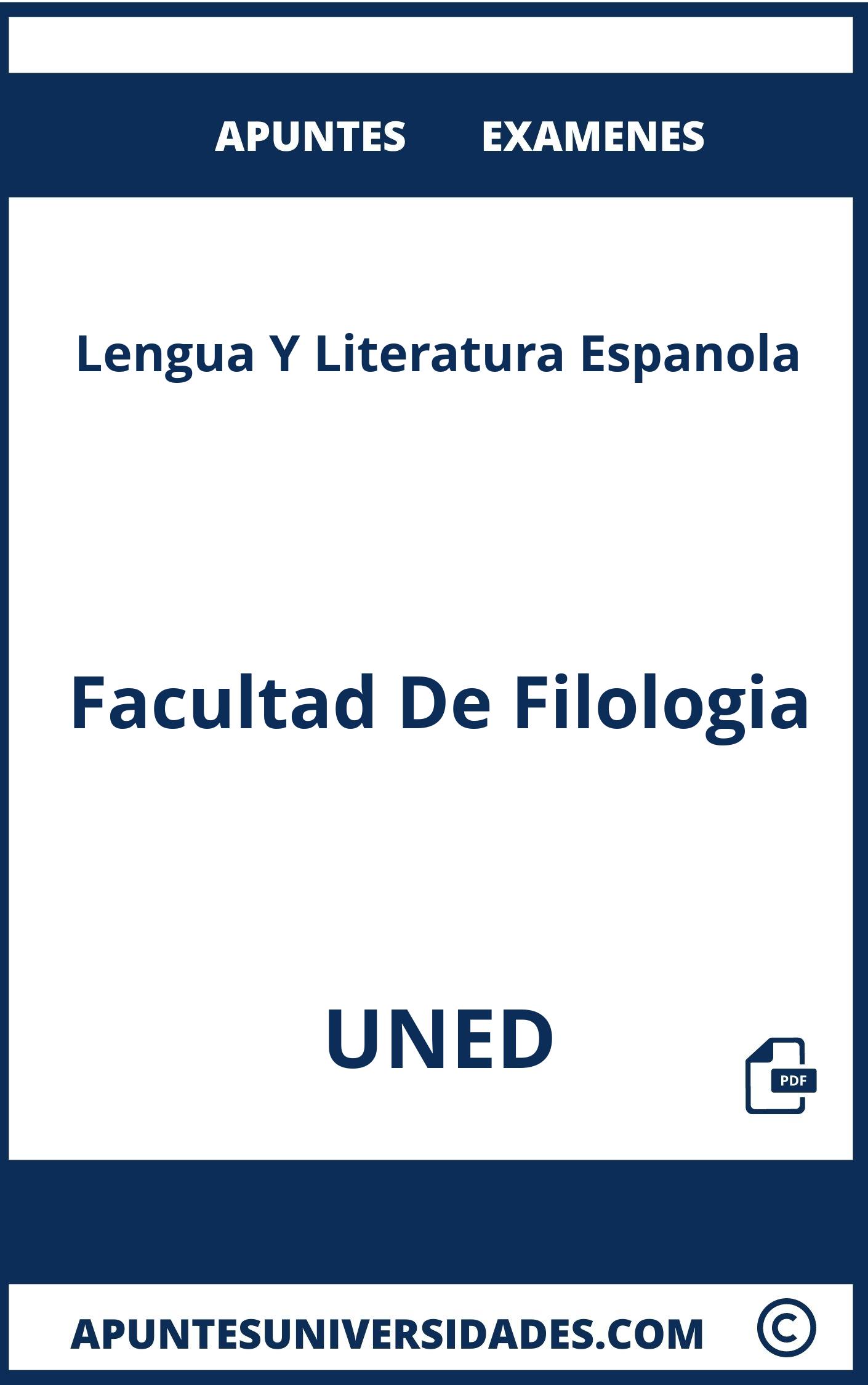 Apuntes Examenes Lengua Y Literatura Espanola UNED