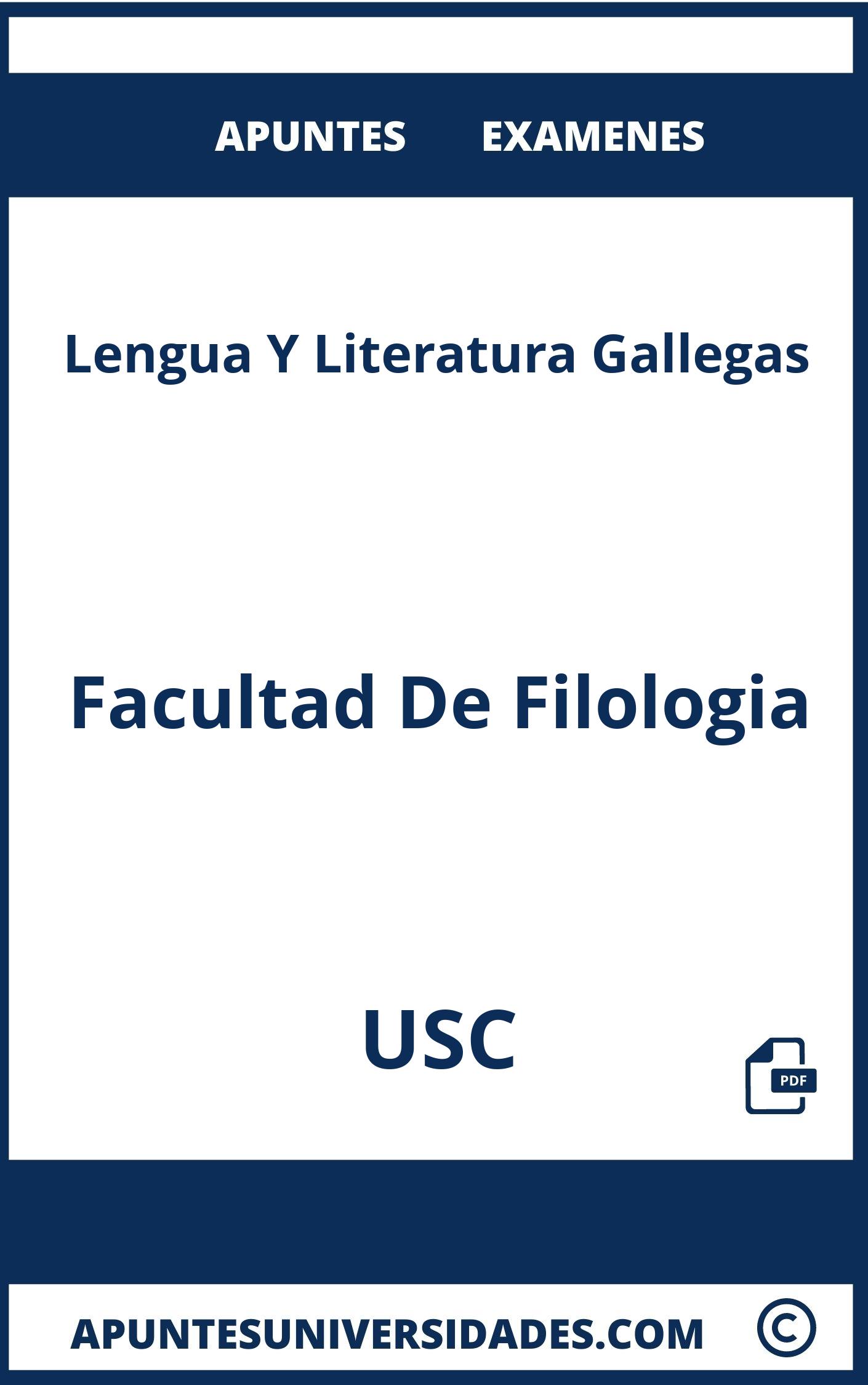 Examenes y Apuntes de Lengua Y Literatura Gallegas USC