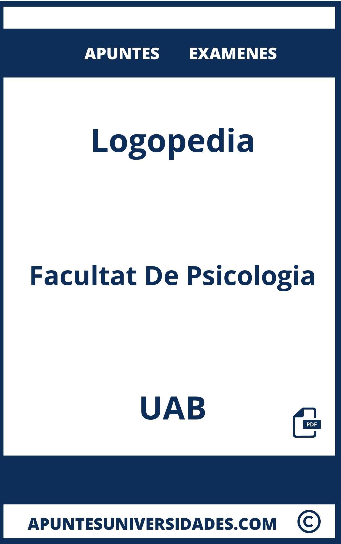 Examenes y Apuntes de Logopedia UAB