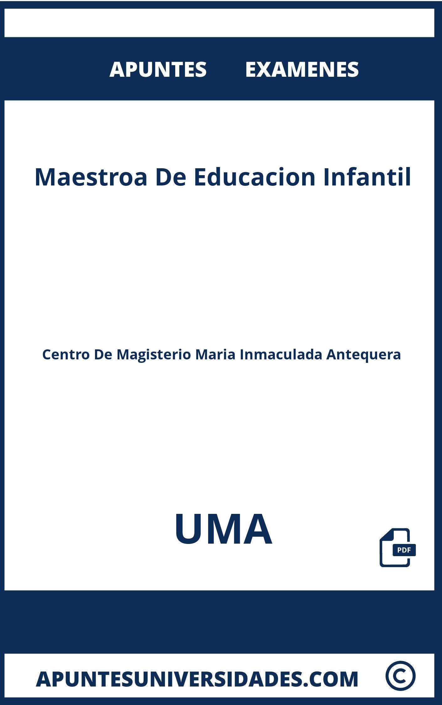 Maestroa De Educacion Infantil UMA Examenes Apuntes